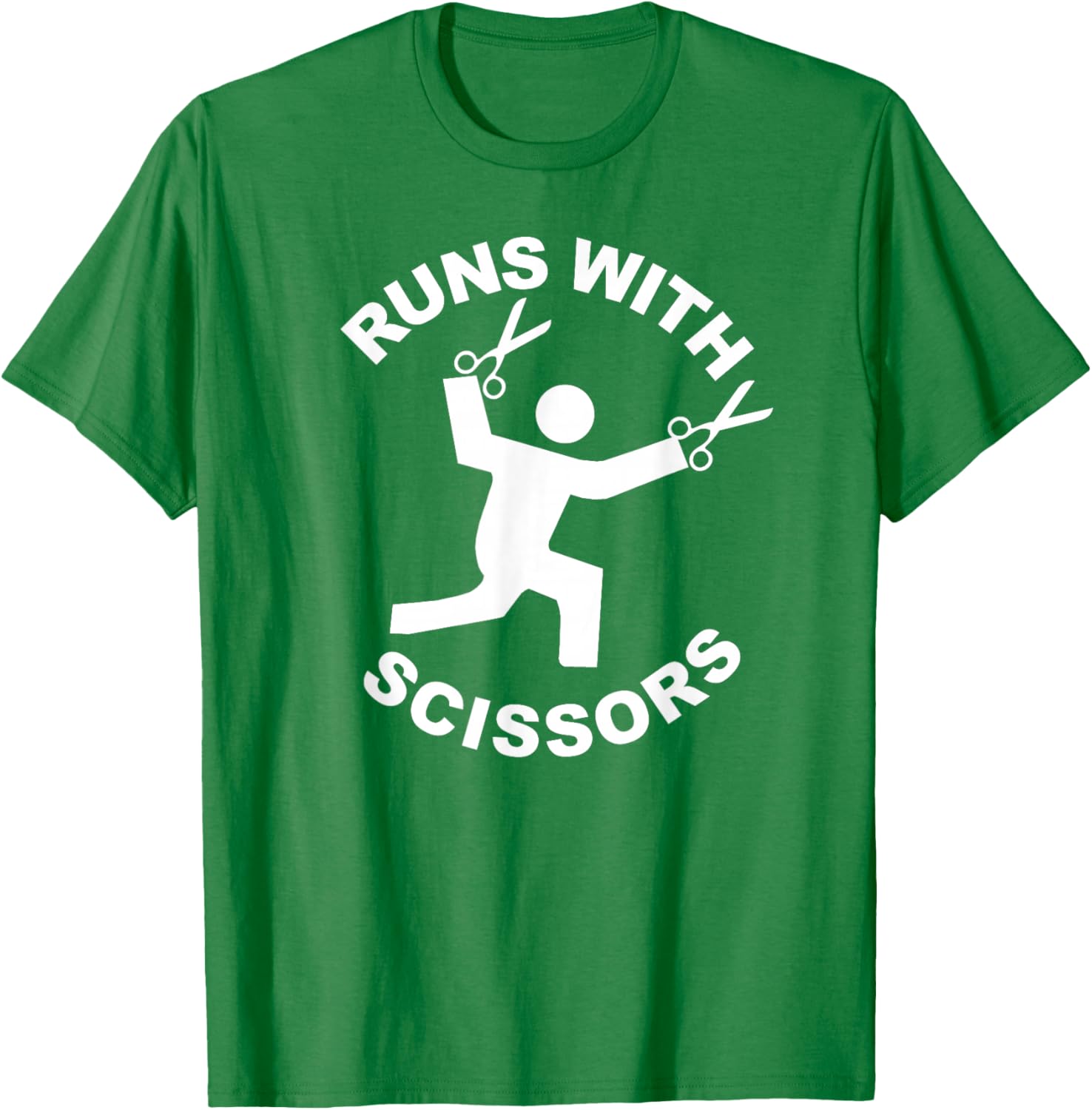 Runs with Scissors T-Shirt - T-Shirt | Irish Green