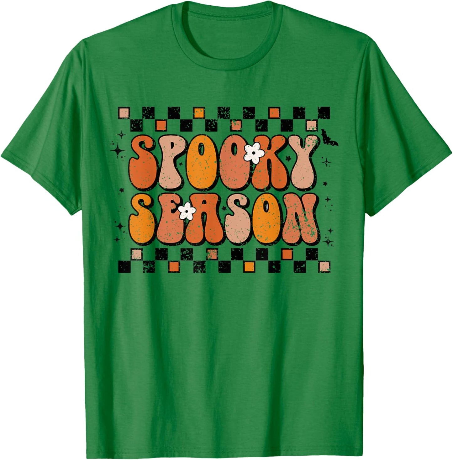 Retro Spooky Season Halloween Preppy Witch T-Shirt - T-Shirt | Irish Green