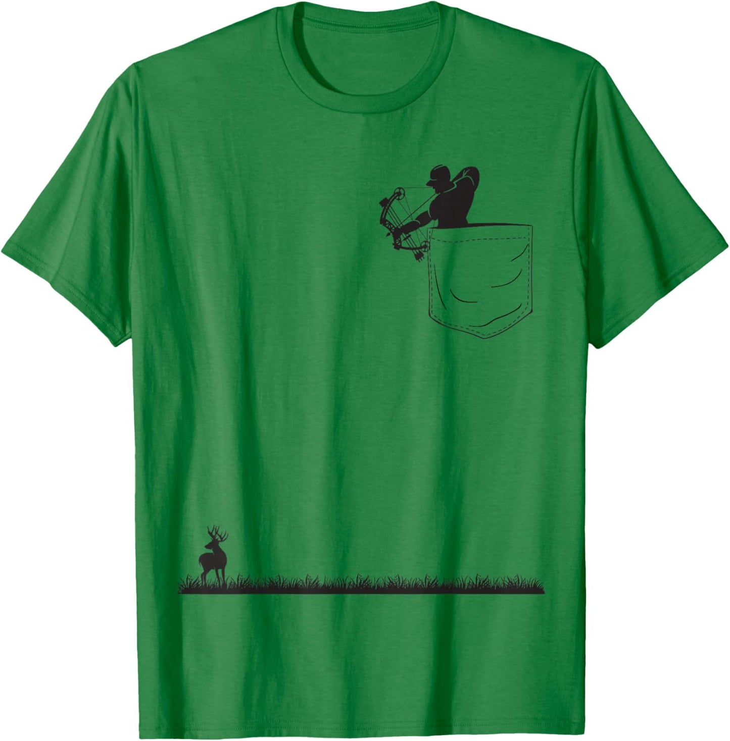 Bowhunt Shirt | Archer Deer Hunter Pocket Bowhunt T-Shirt - T-Shirt | Irish Green