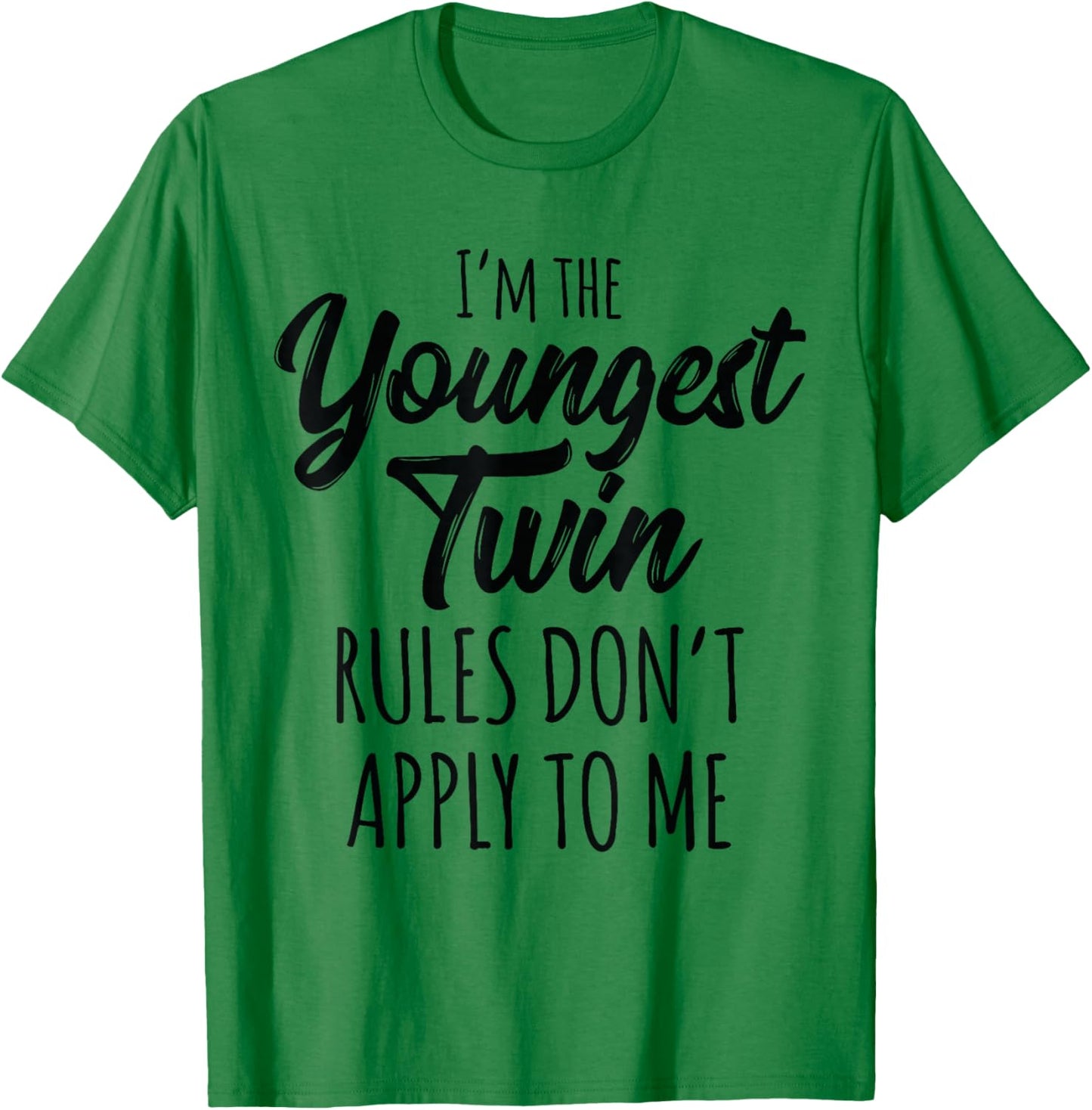 Twins Shirts Birthday Funny Siblings Youngest Twin T-Shirt - T-Shirt | Irish Green