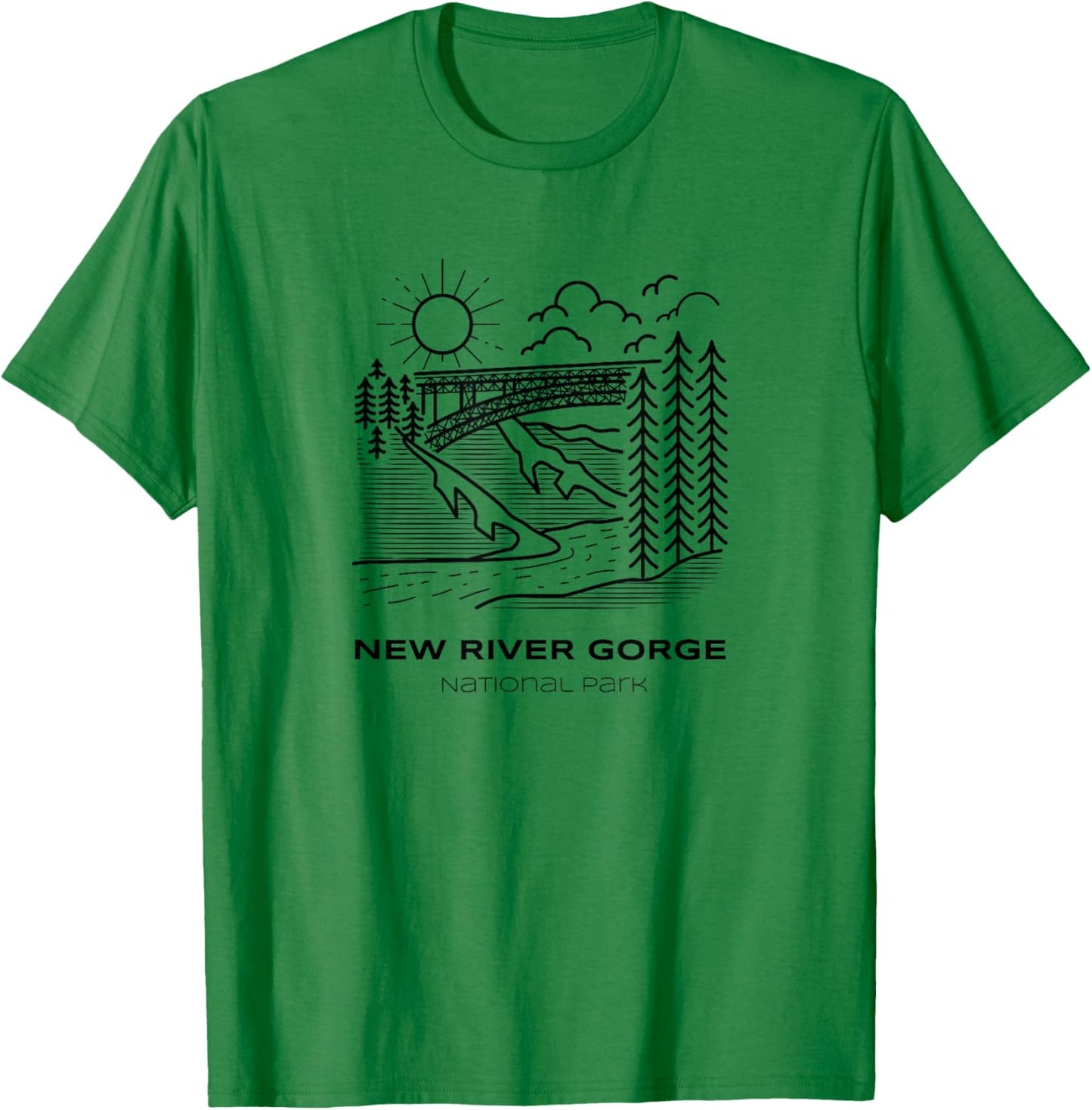 Vintage New River Gorge National Park Hike T-Shirt - T-Shirt | Irish Green