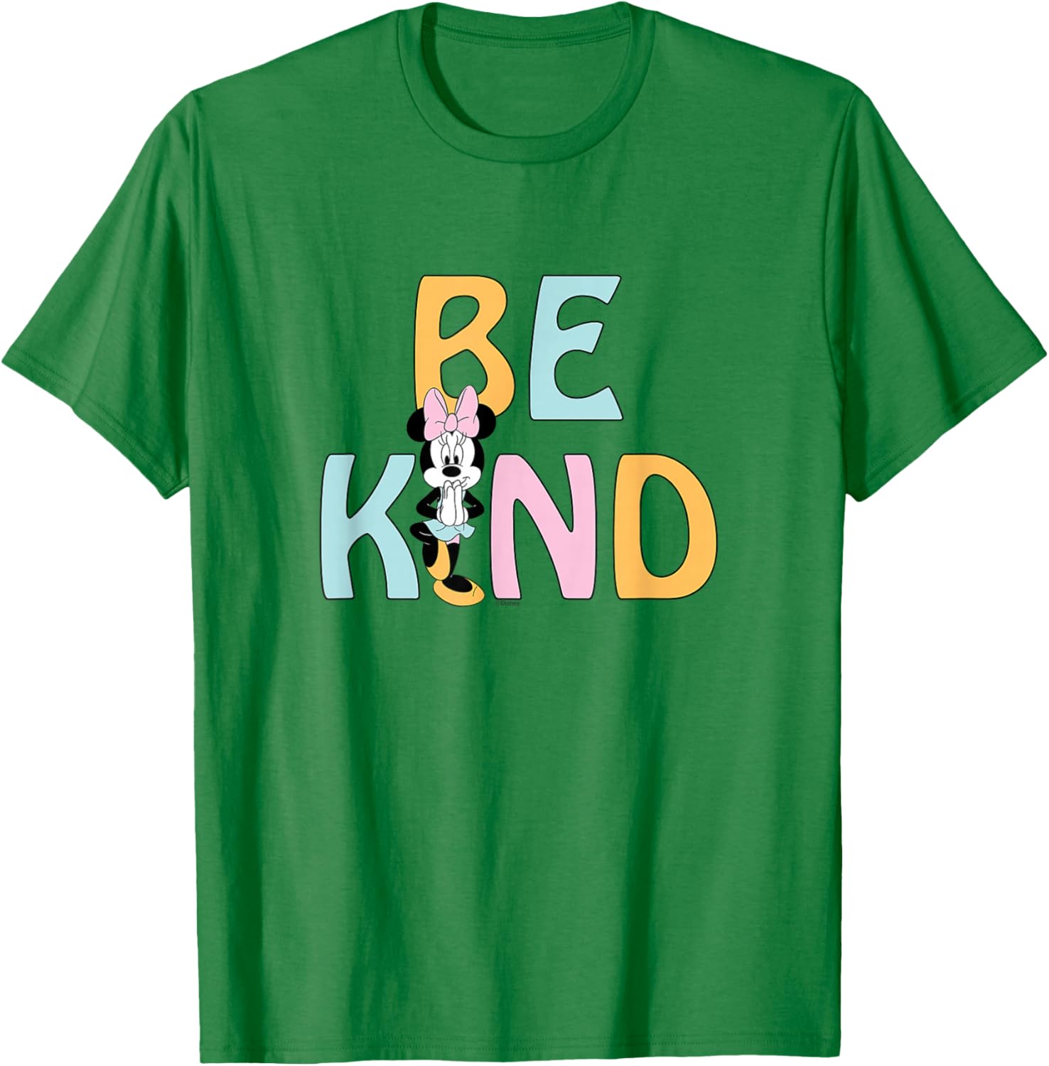 Minnie Mouse - Be Kind Yoga Pose T-Shirt - T-Shirt | Irish Green