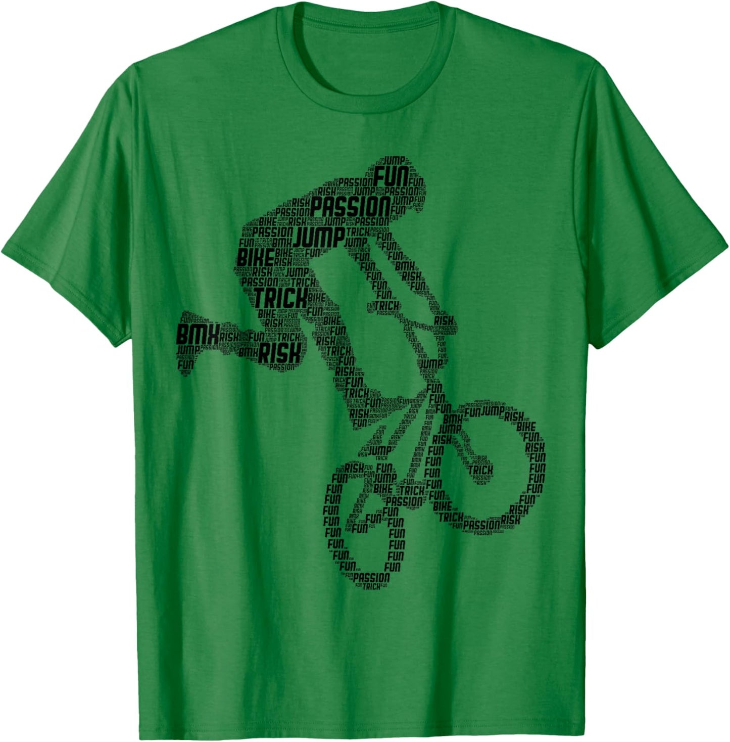 BMX Rider Bike Bicycle Stunt Racing Boys Kids T-Shirt - T-Shirt | Irish Green