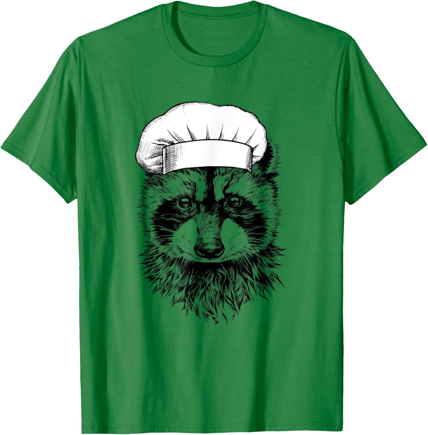 Raccoon Animal Racoon Chef Funny Cooking Cook T-Shirt - T-Shirt | Irish Green