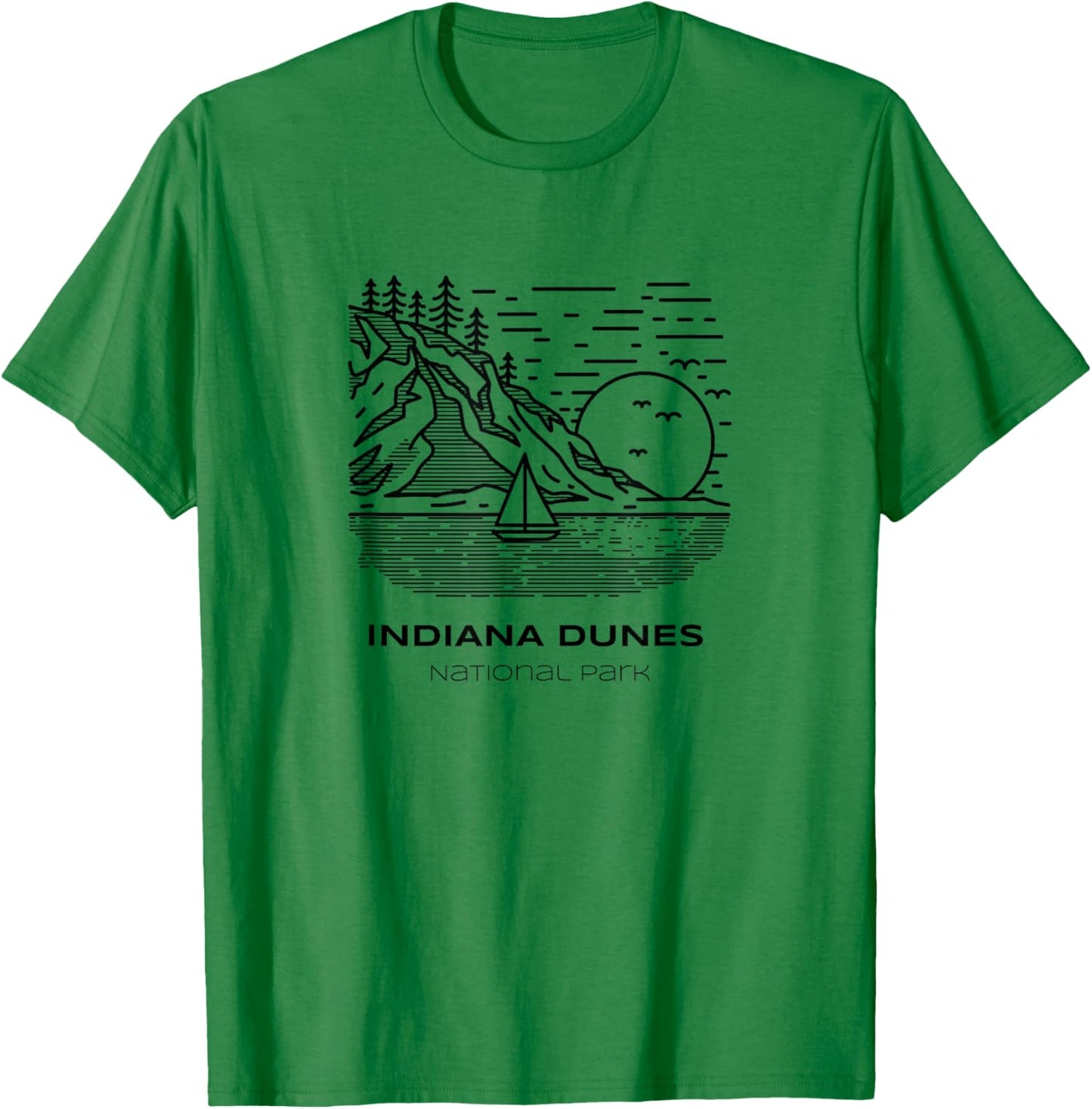 Vintage Indiana Dunes National Park Hike T-Shirt - T-Shirt | Irish Green