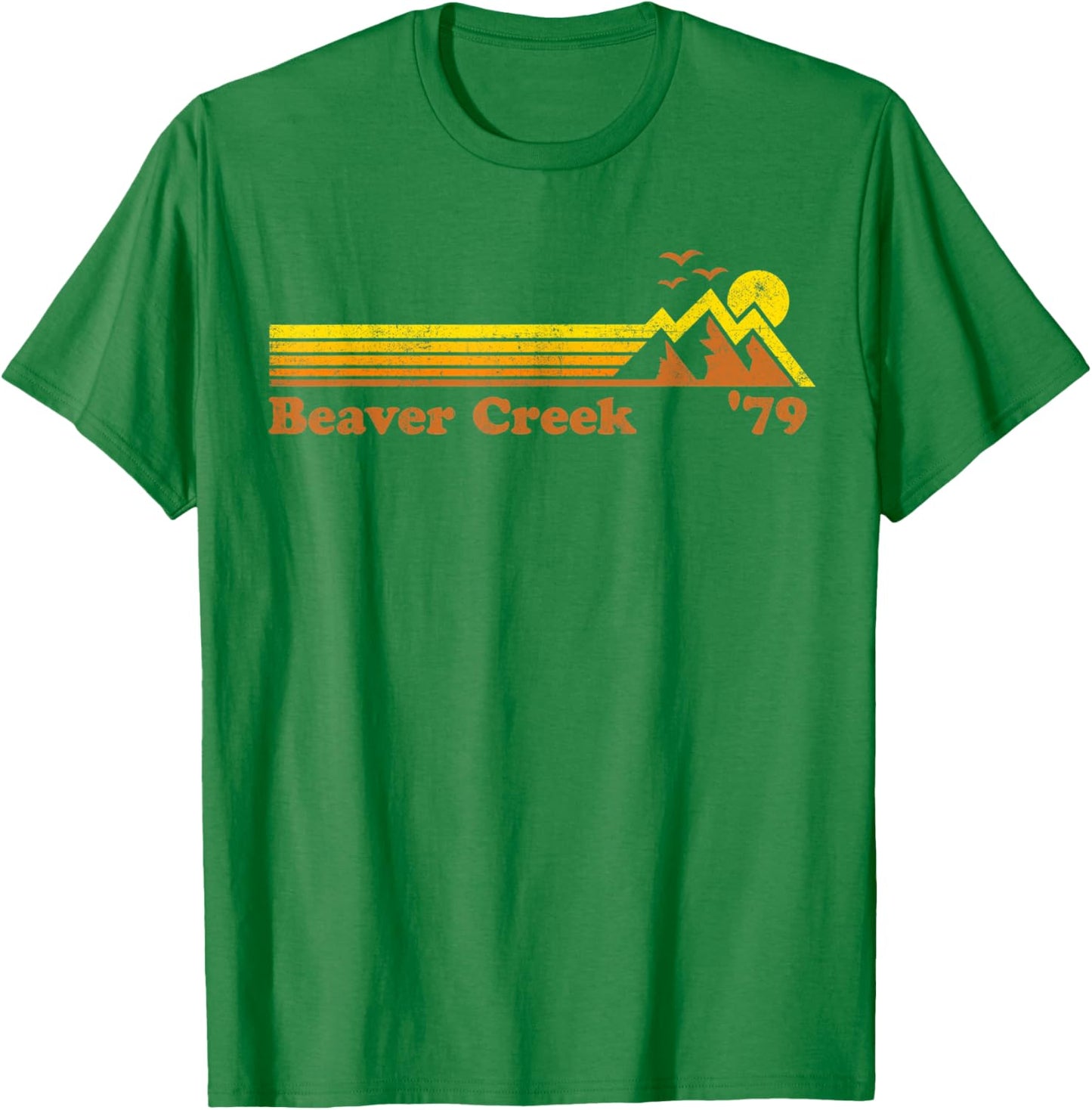 Retro Beaver Creek Ski Resort Colorado Snowboard Skiing Gift T-Shirt - T-Shirt | Irish Green