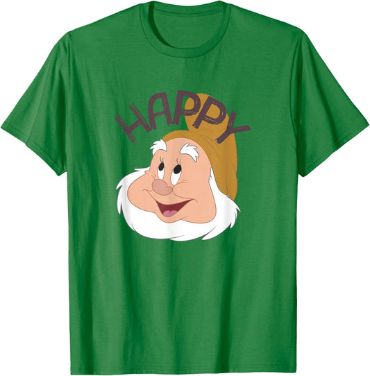 Disney Snow White & The Seven Dwarfs Happy Face T-Shirt - T-Shirt | Irish Green
