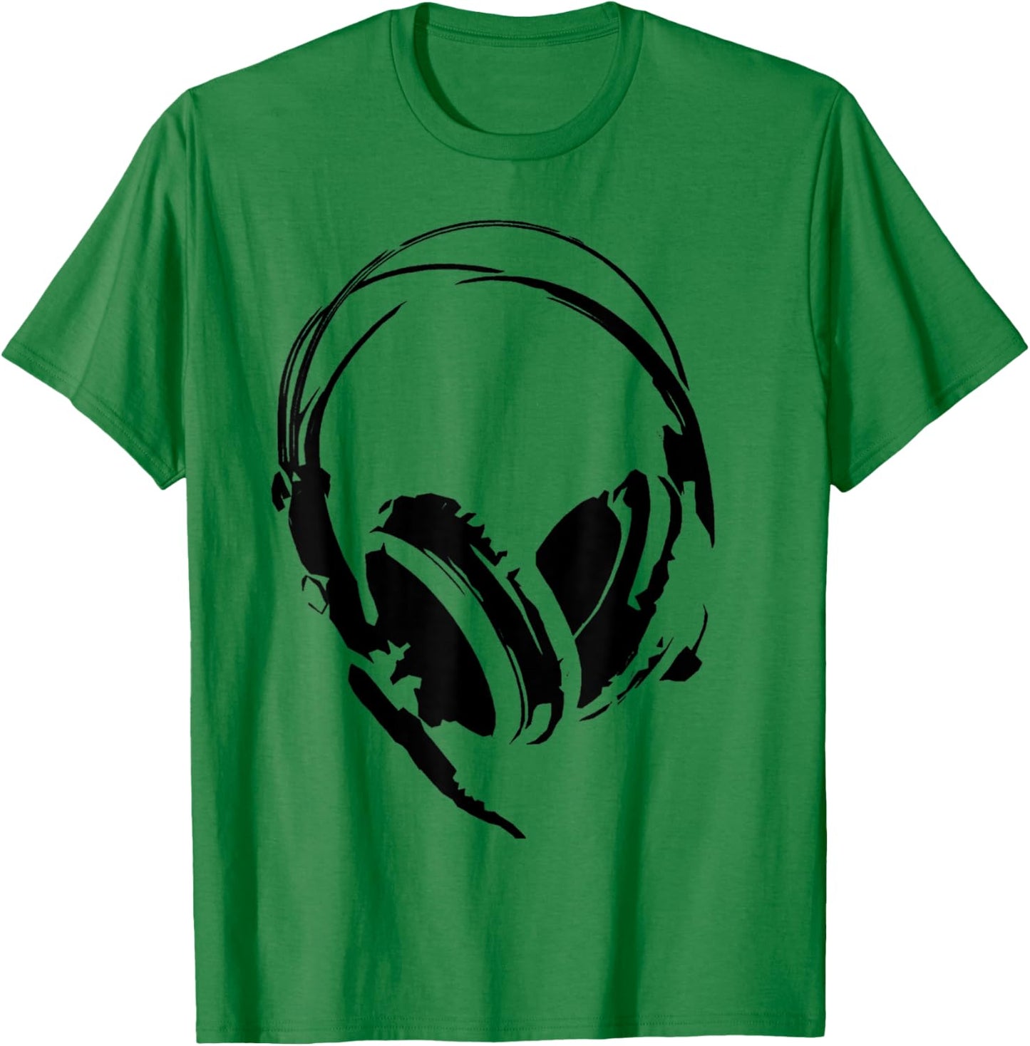 Headphones Shirt Anime DJ Black Man Woman Child White T-Shirt - T-Shirt | Irish Green