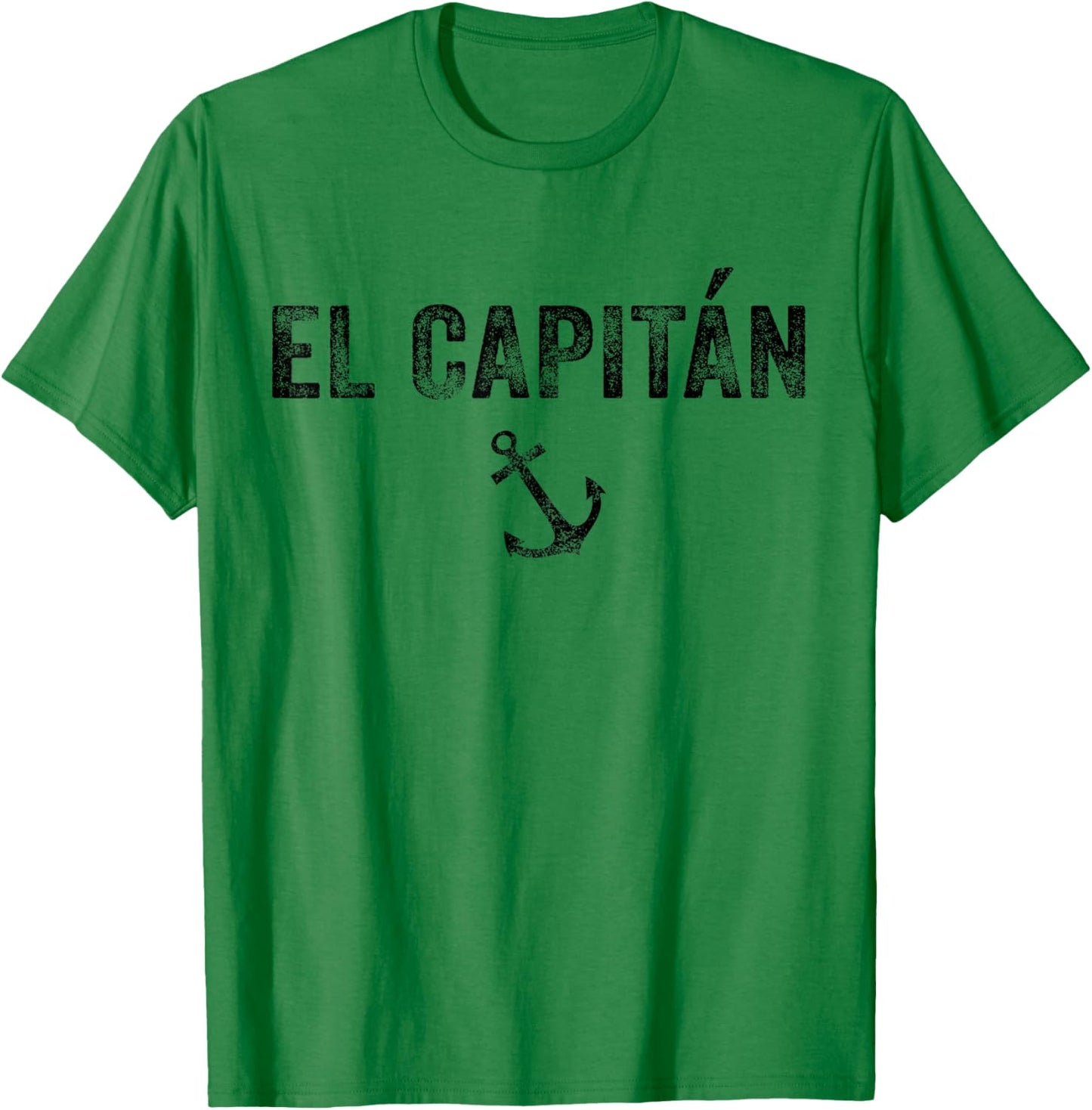 El Capitan Captain Anchor Boat Sail Sailing Funny Vintage T-Shirt - T-Shirt | Irish Green