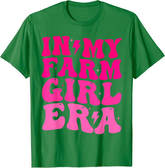 In My Farm Girl Era-Farm Life Farm Animals Cute Farm Girls T-Shirt - T-Shirt | Irish Green