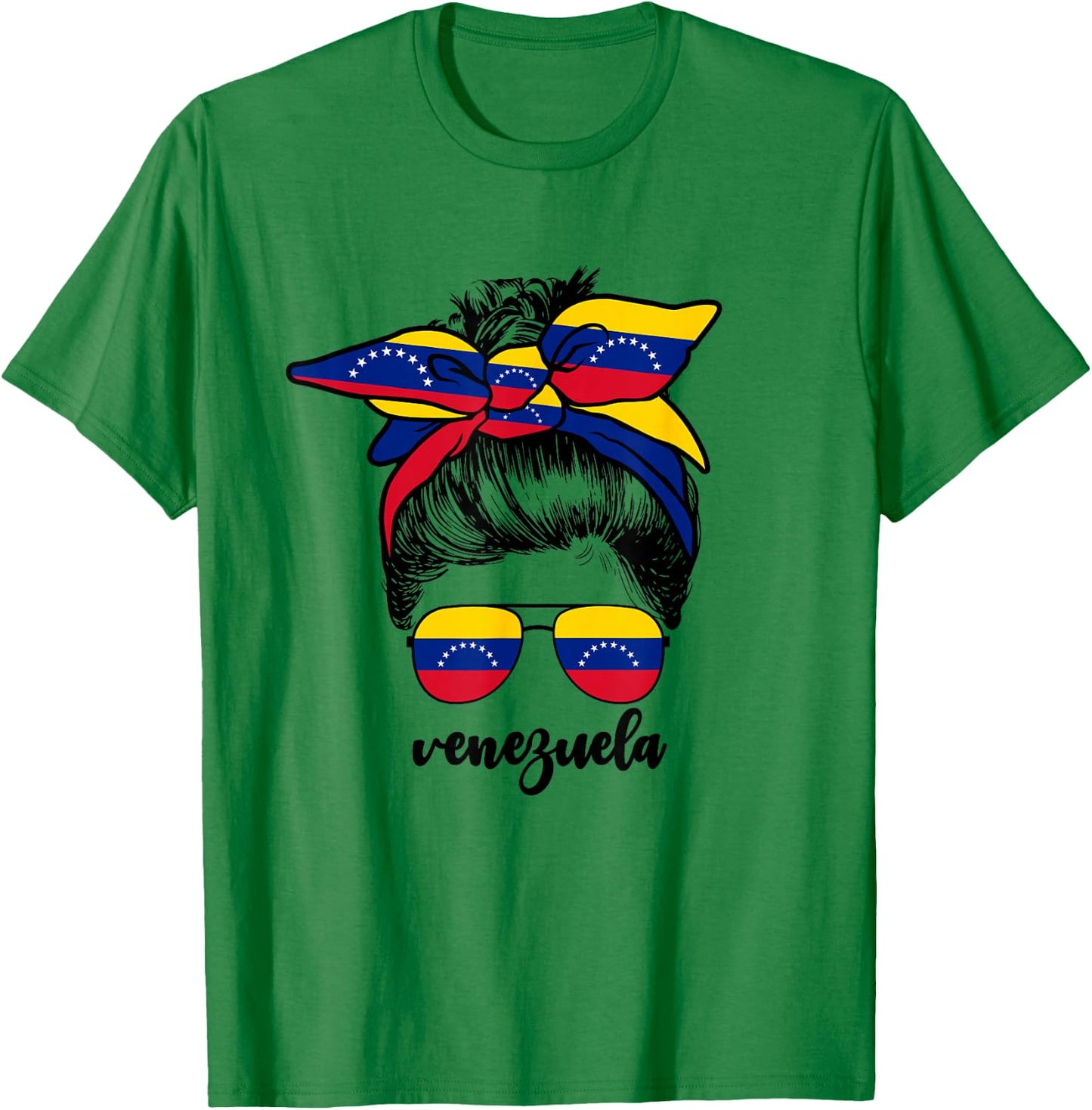 Venezuela Venezuelan Girl Girls Venezolana Flag T-Shirt - T-Shirt | Irish Green
