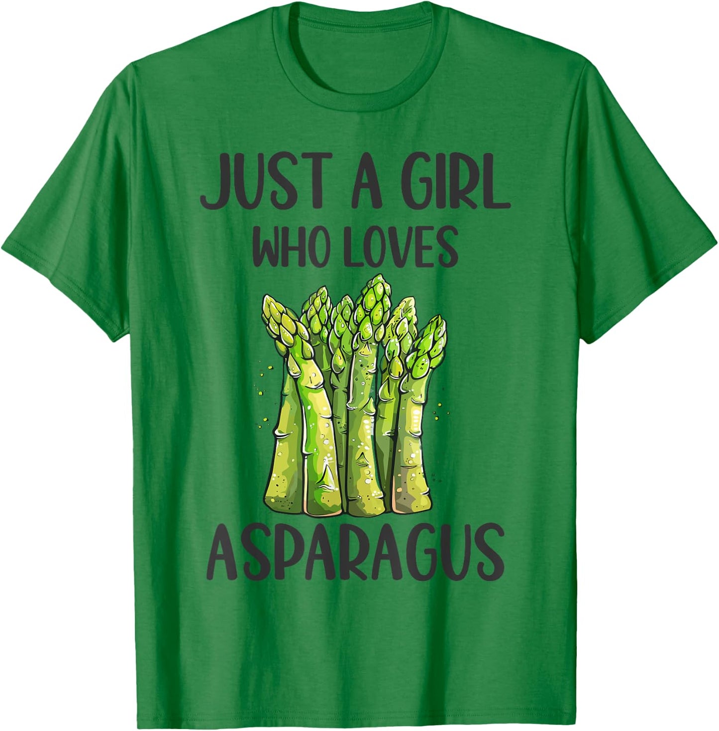 Funny Asparagus Lovers Gift Just A Girl Who Loves Asparagus T-Shirt - T-Shirt | Irish Green