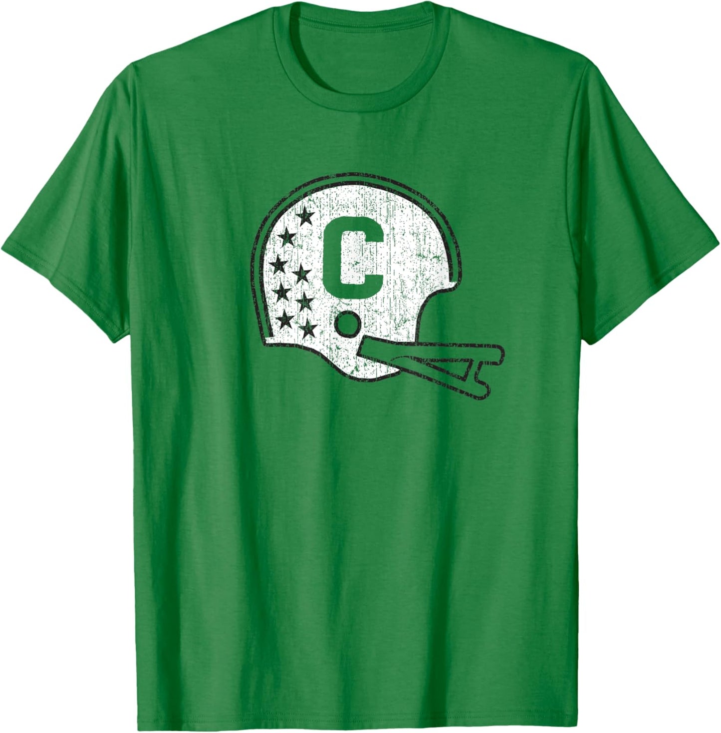 Southlake Carroll Dragons Retro Helmet T-Shirt - T-Shirt | Irish Green