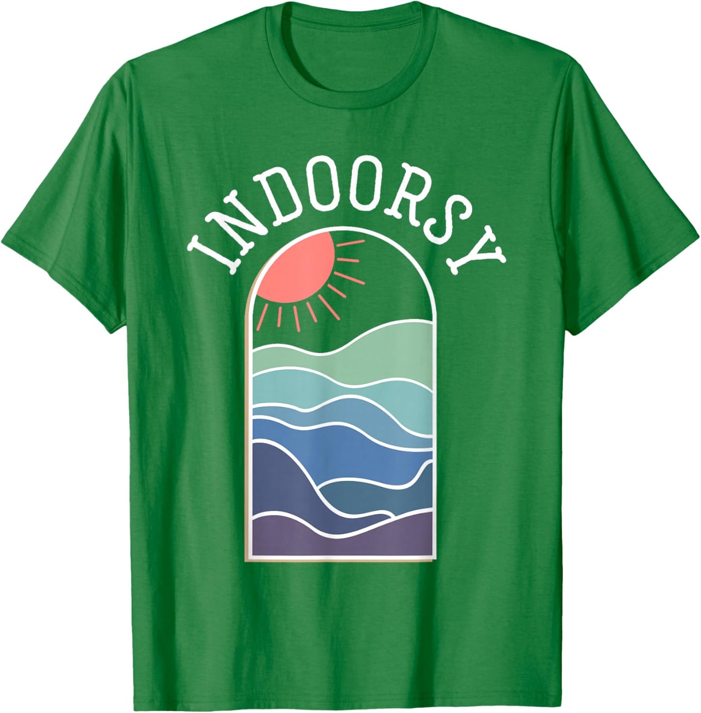 Indoorsy Shirt Women, Ironic, Indoorsy Outdoorsy T-Shirt - T-Shirt | Irish Green