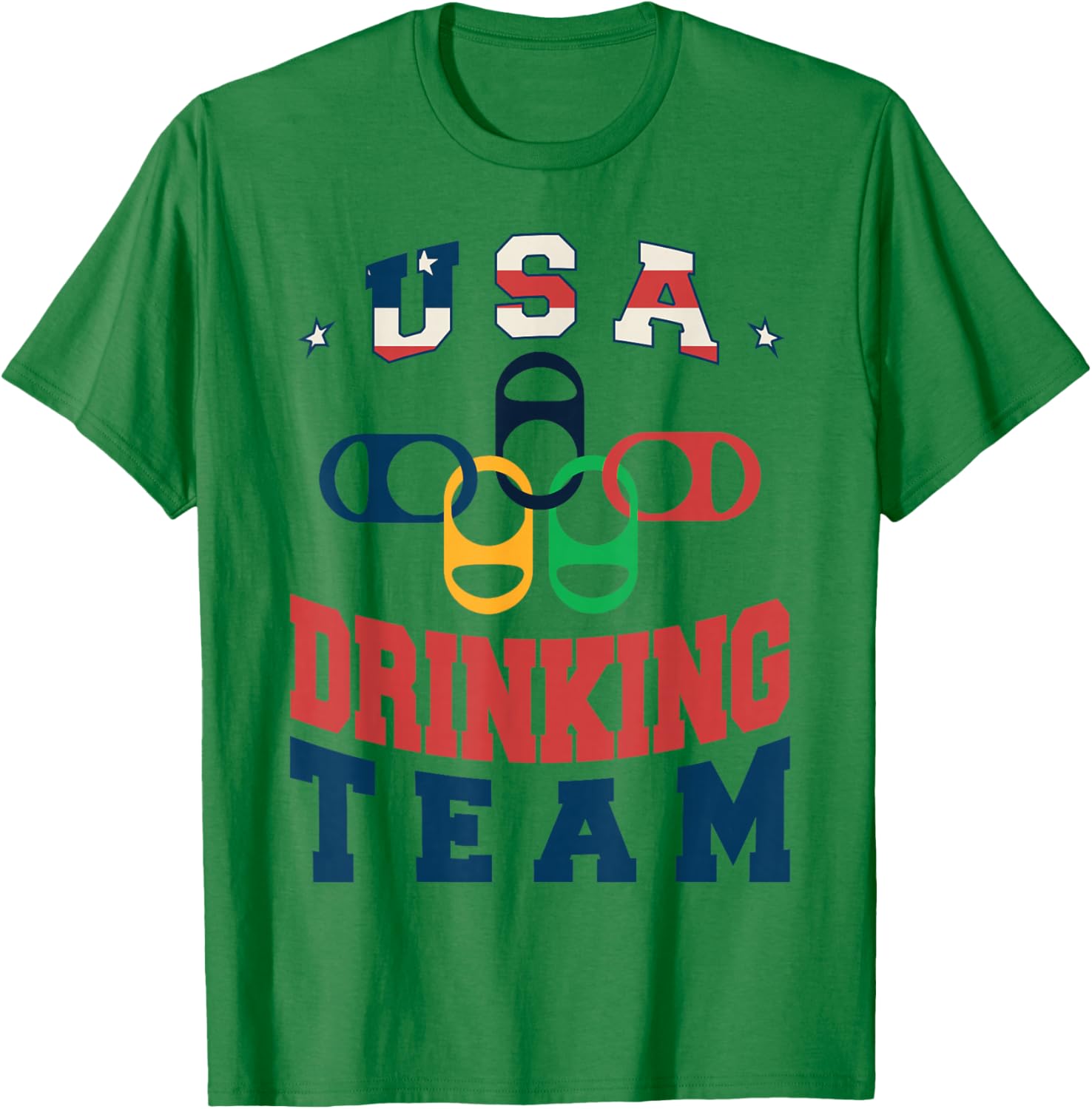 Merica Funny USA Drinking Team Patriotic USA America T-Shirt - T-Shirt | Irish Green