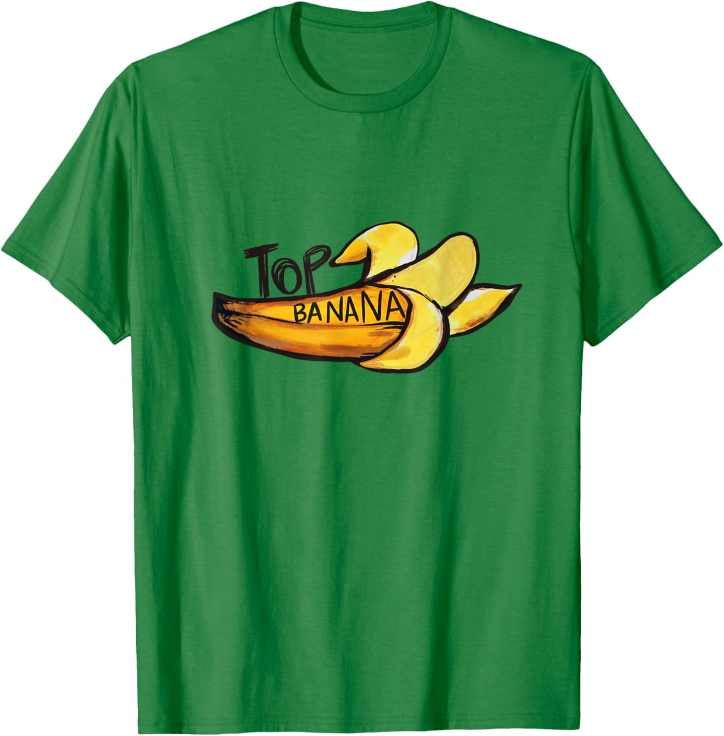 Top Banana Art funny banana watercolor T-Shirt - T-Shirt | Irish Green