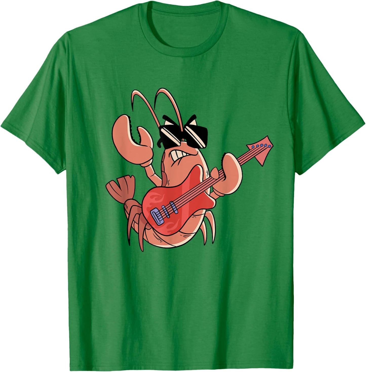 Rock Guitar Lobster I Kids I Crawfish I Children Lobster T-Shirt - T-Shirt | Irish Green