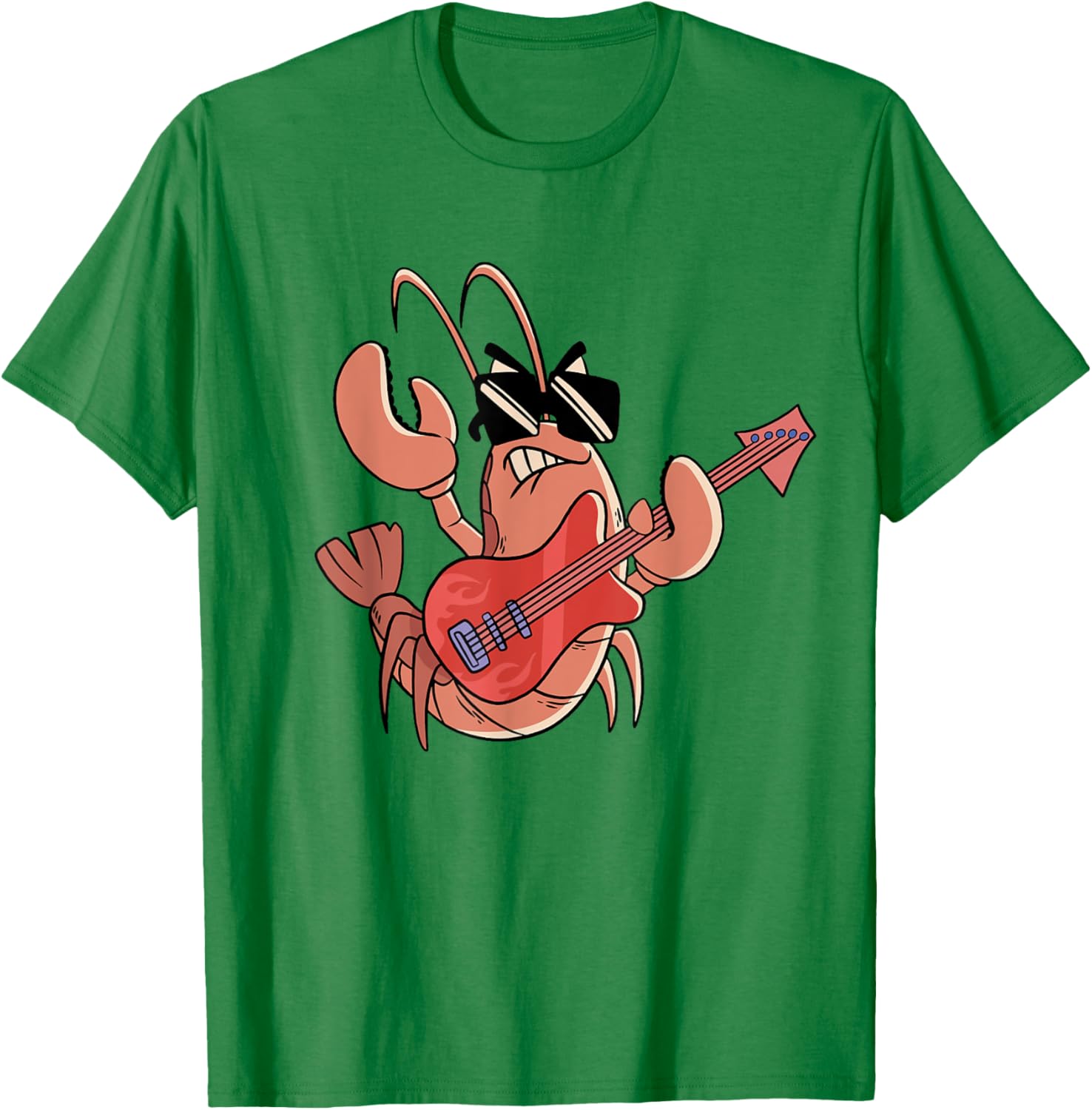 Rock Guitar Lobster I Kids I Crawfish I Children Lobster T-Shirt - T-Shirt | Irish Green