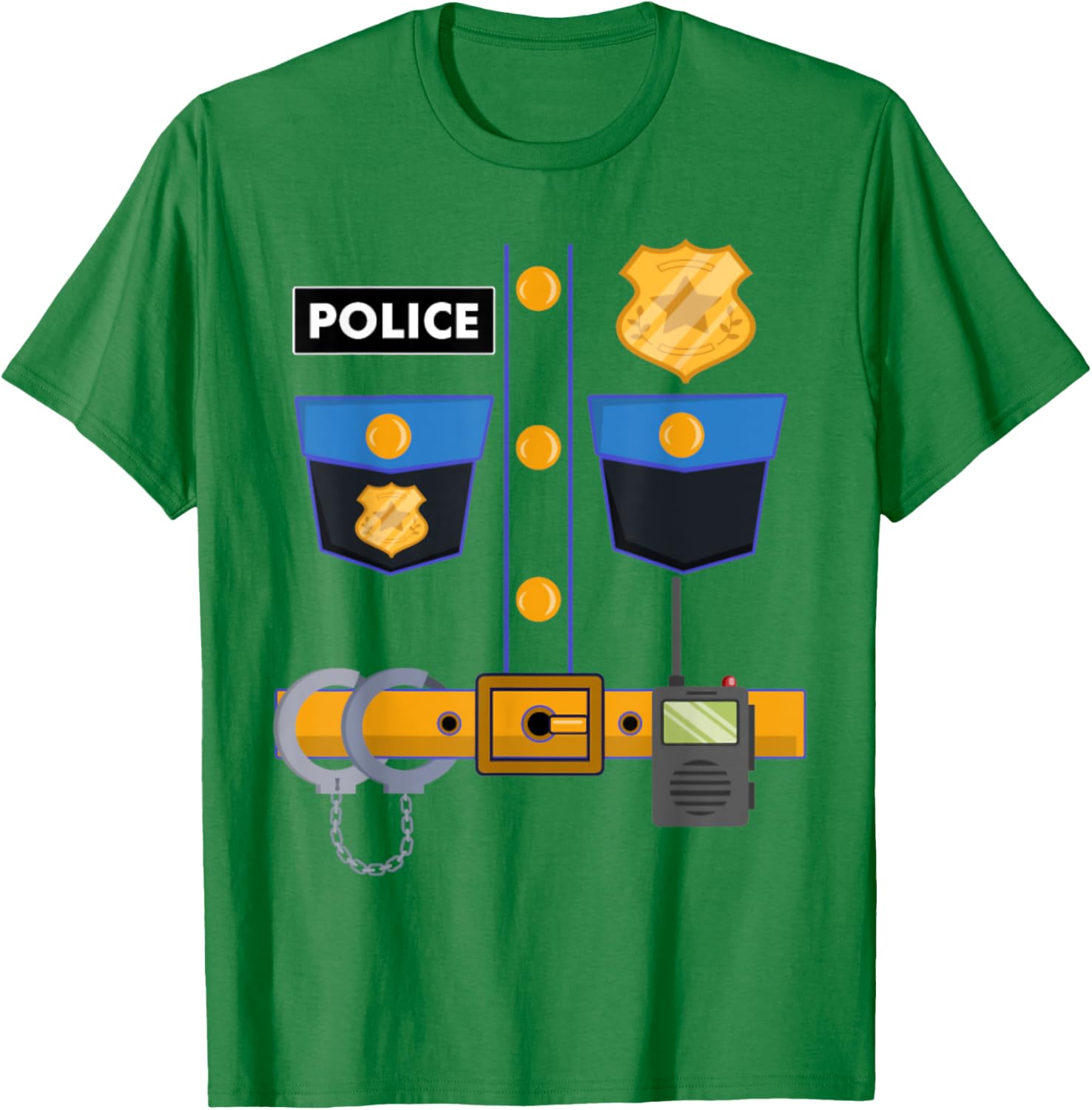 I'm A Police Officer Uniform Funny Halloween Costume Outfit T-Shirt - T-Shirt | Irish Green