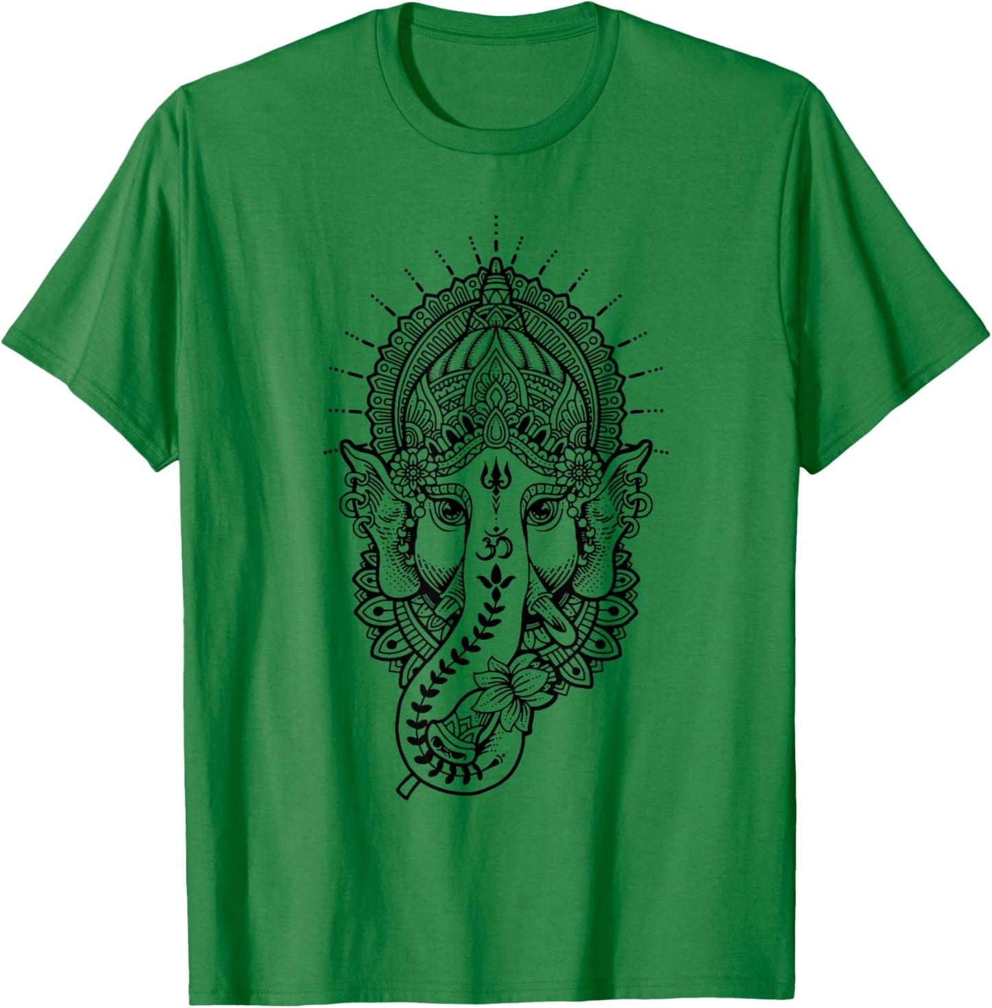 Ganesh Symbol Yoga Hindu Men Women Meditation T-Shirt - T-Shirt | Irish Green