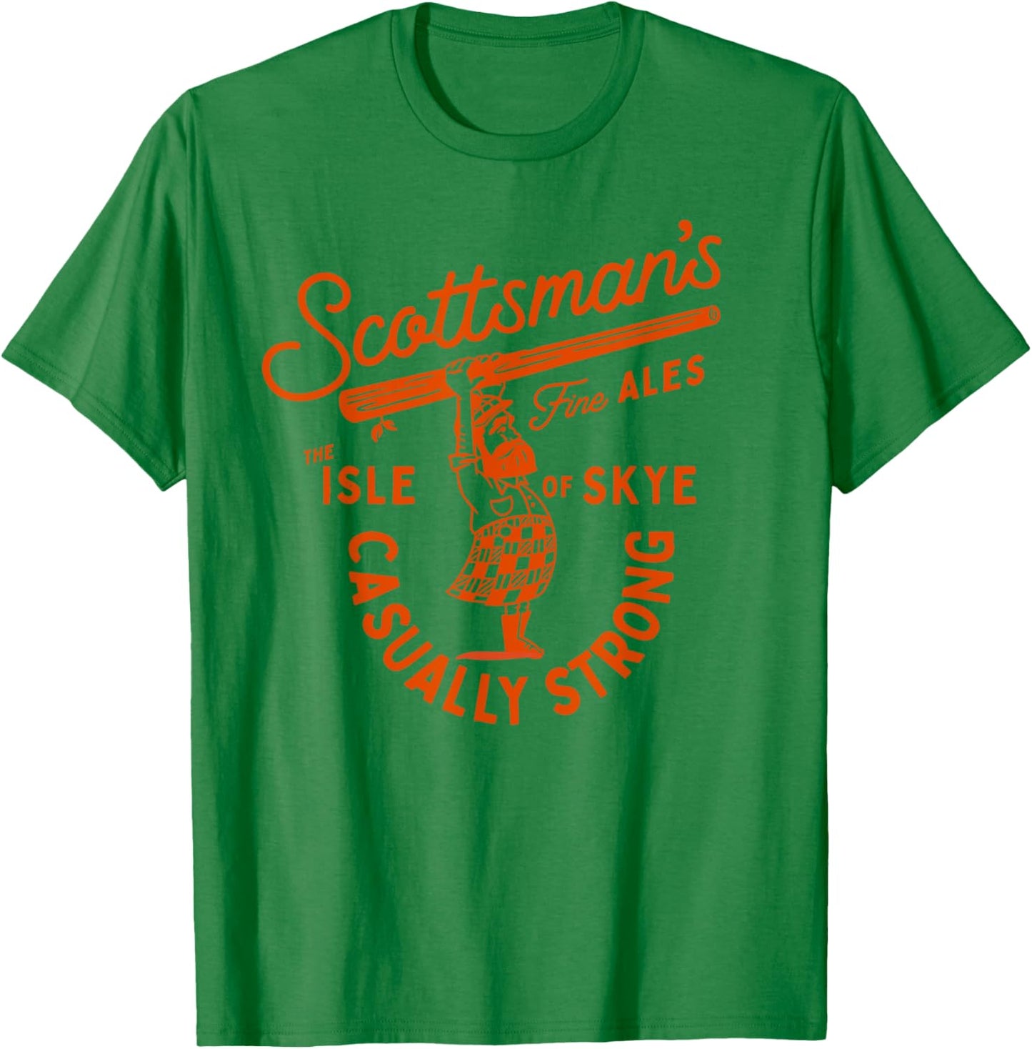 Scottsman's Isle Of Skye Fine Ales: Casually Strong Beer T-Shirt - T-Shirt | Irish Green