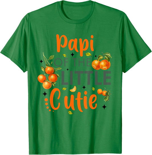 Papi Of The Little Cutie Orange 1st Birthday Party T-Shirt - T-Shirt | Irish Green