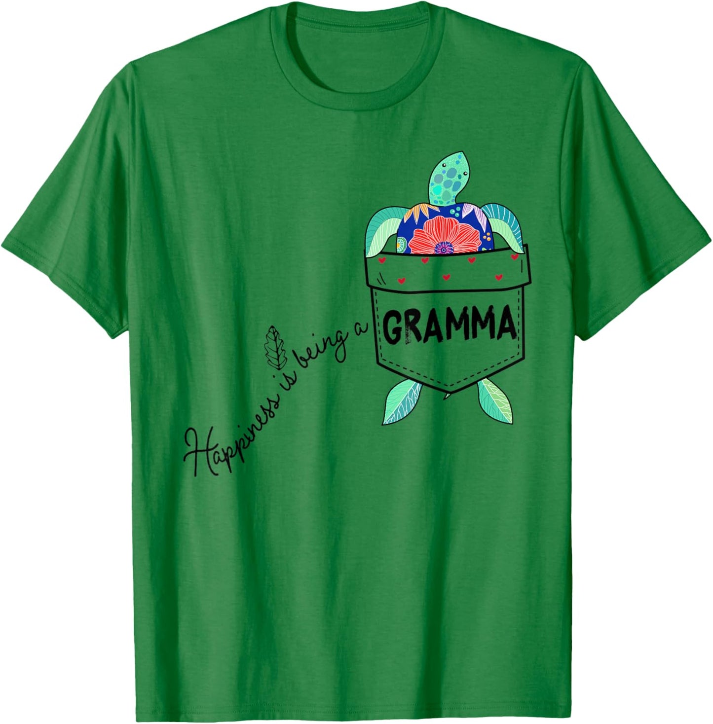 Happiness is being a Gramma Sea Turtle Ocean Animal T-Shirt - T-Shirt | Irish Green