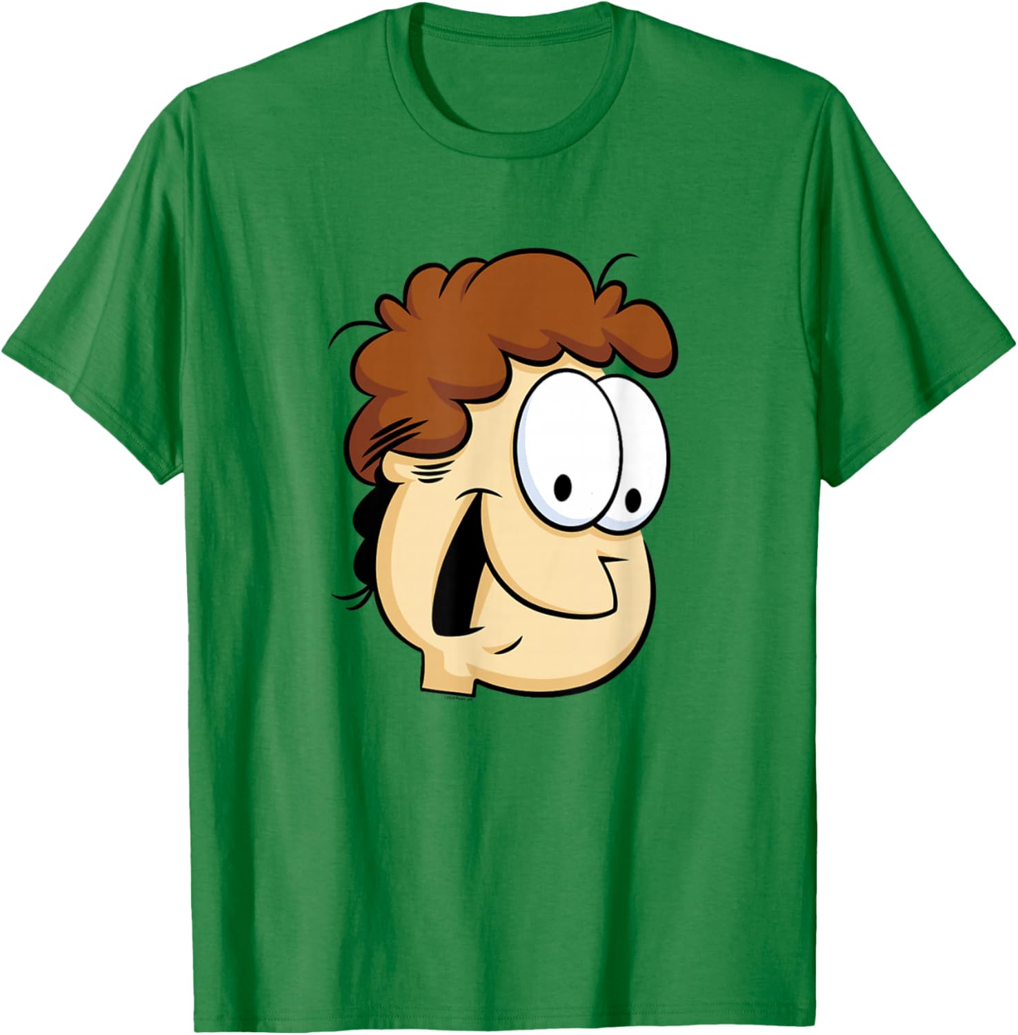Garfield Jon Arbuckle Big Face T-Shirt - T-Shirt | Irish Green