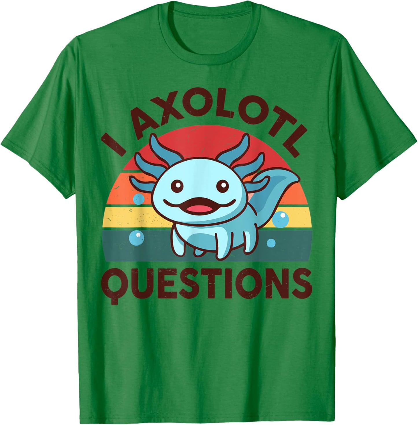 I Axolotl Questions Salamander Kids Youth Boy Cute Axolotl T-Shirt - T-Shirt | Irish Green
