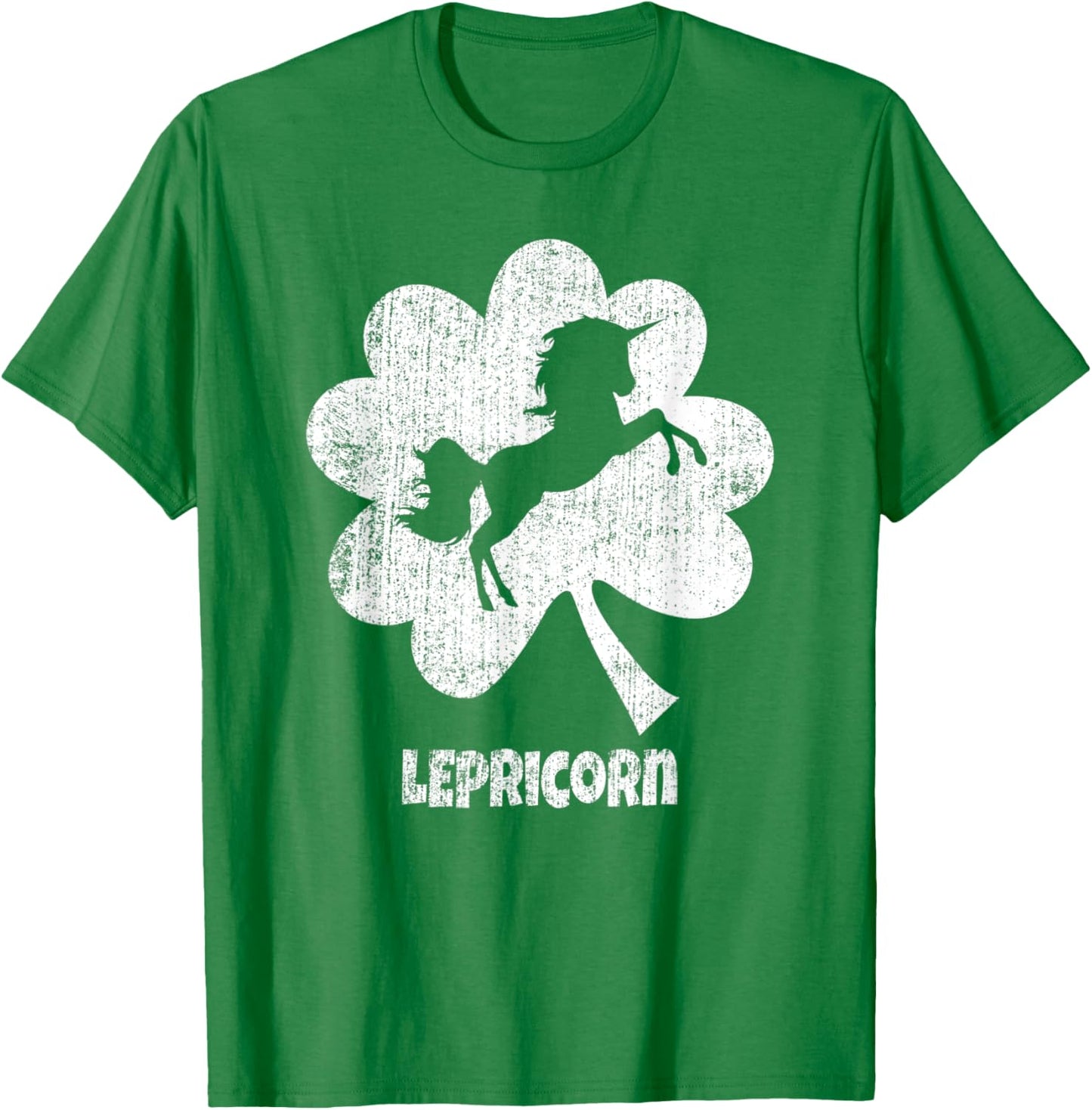 Unicorn St Patricks Day Lepricorn Silhouette Girl Women T-Shirt - T-Shirt | Irish Green