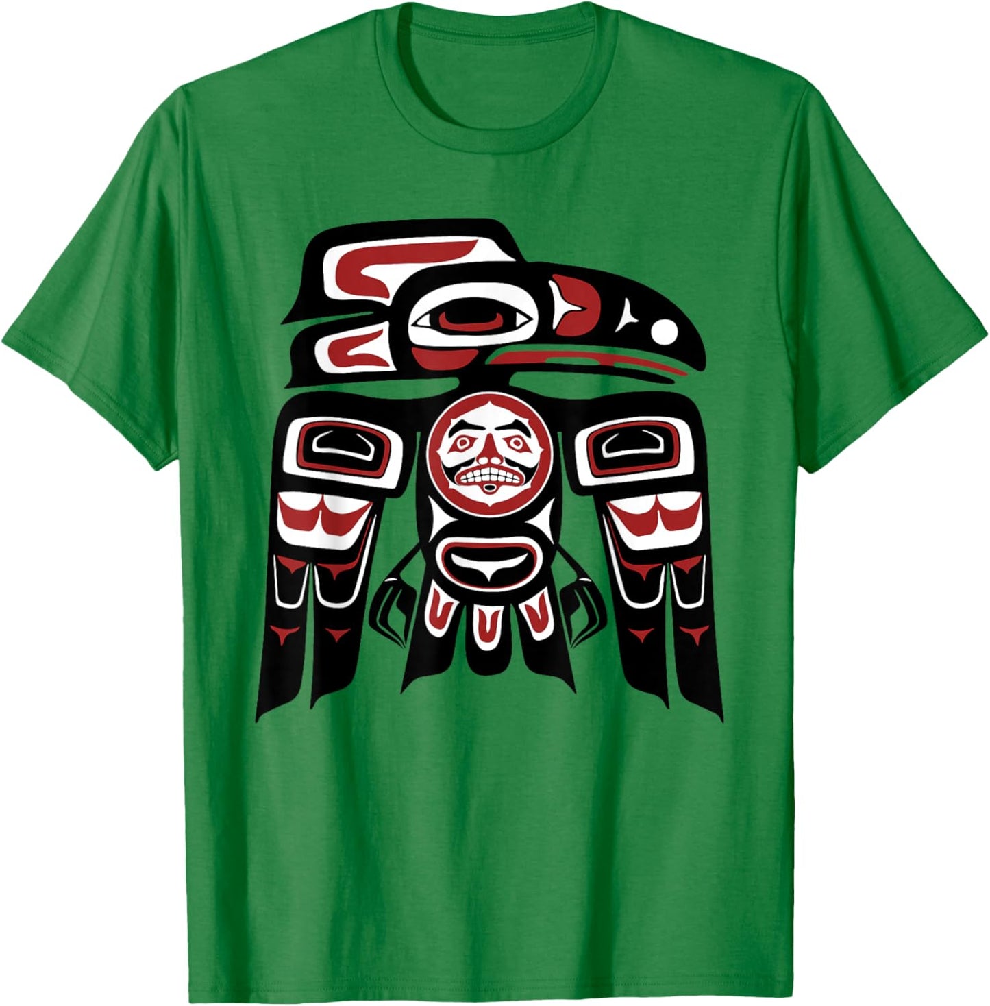 Haida Tlingit Raven Totem Native American Indigenous Pride T-Shirt - T-Shirt | Irish Green