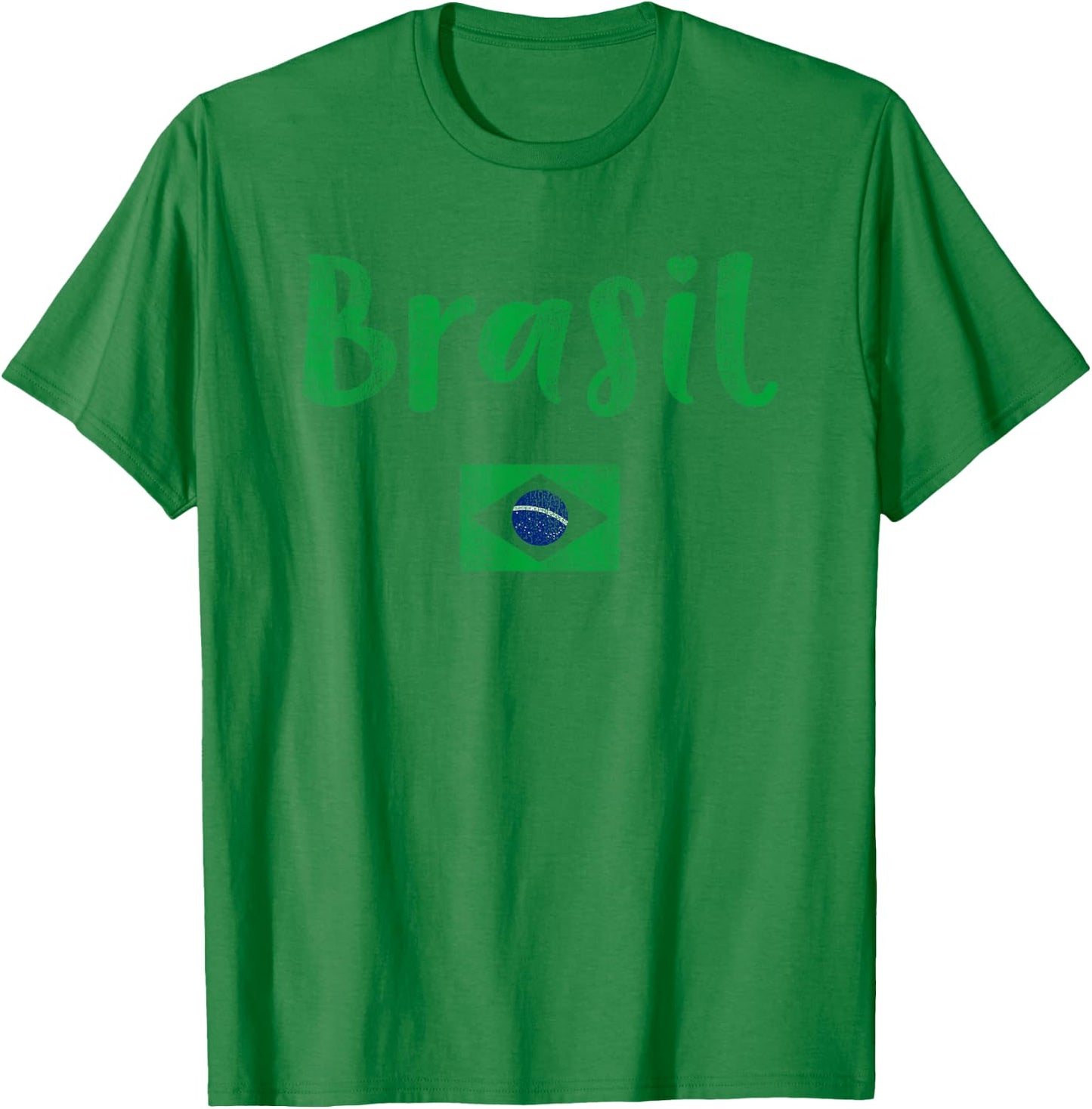 Retro Brazilian Flag of Brazil Souvenir Brasil Girls Women T-Shirt - T-Shirt | Irish Green