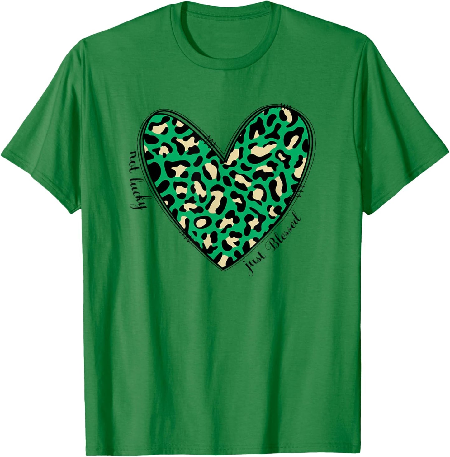 Christian Women Not Lucky Just Blessed Plaid St Patricks Day T-Shirt - T-Shirt | Irish Green