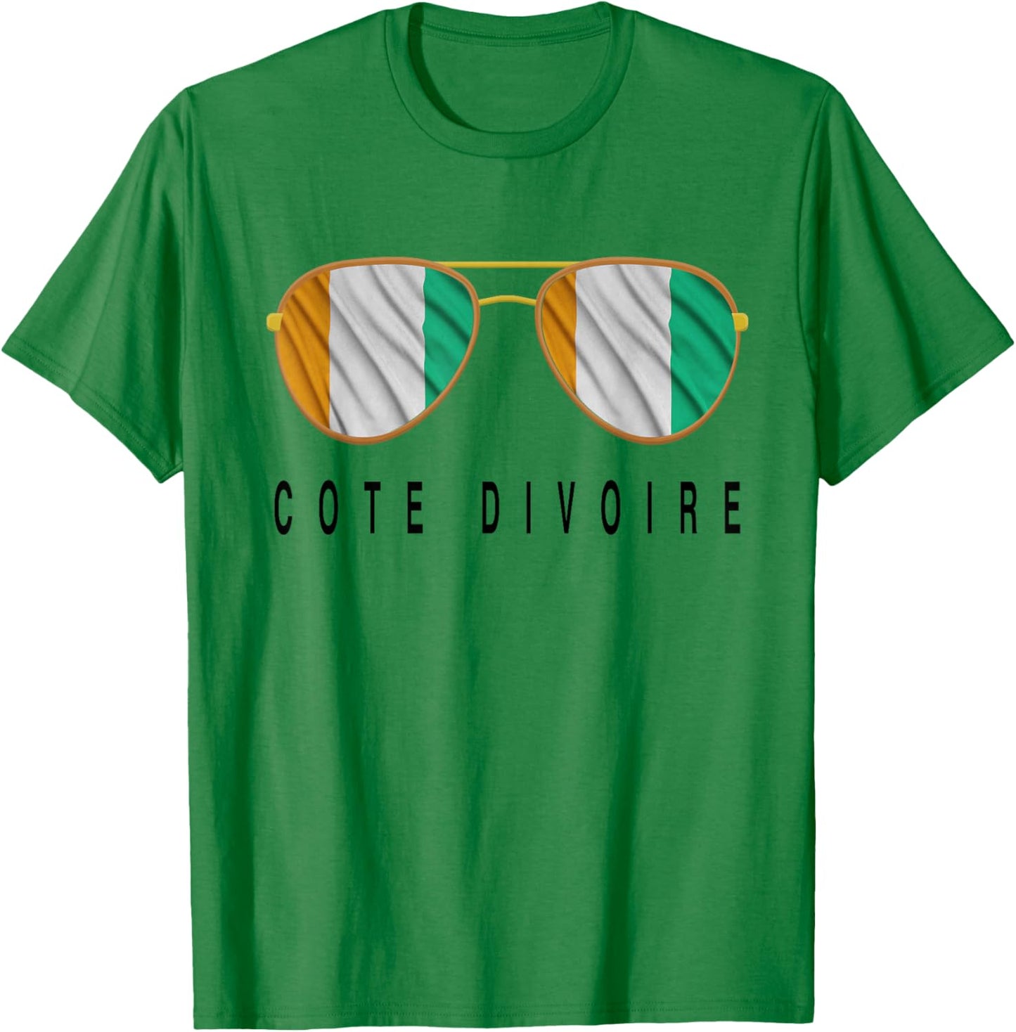 Ivory Coast Flag Ivorian Cote dIvoire Pride Sunglasses T-Shirt - T-Shirt | Irish Green