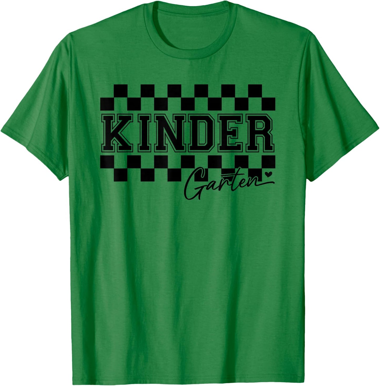 kindergarten Checkered Teacher 1st Day Back to School Women T-Shirt - T-Shirt | Irish Green