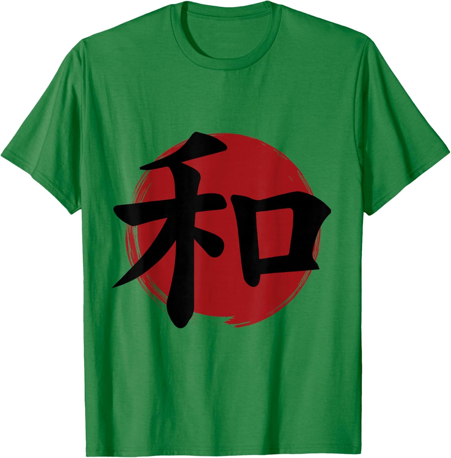 Peace Kanji Japanese Symbols Calligraphy T-Shirt - T-Shirt | Irish Green