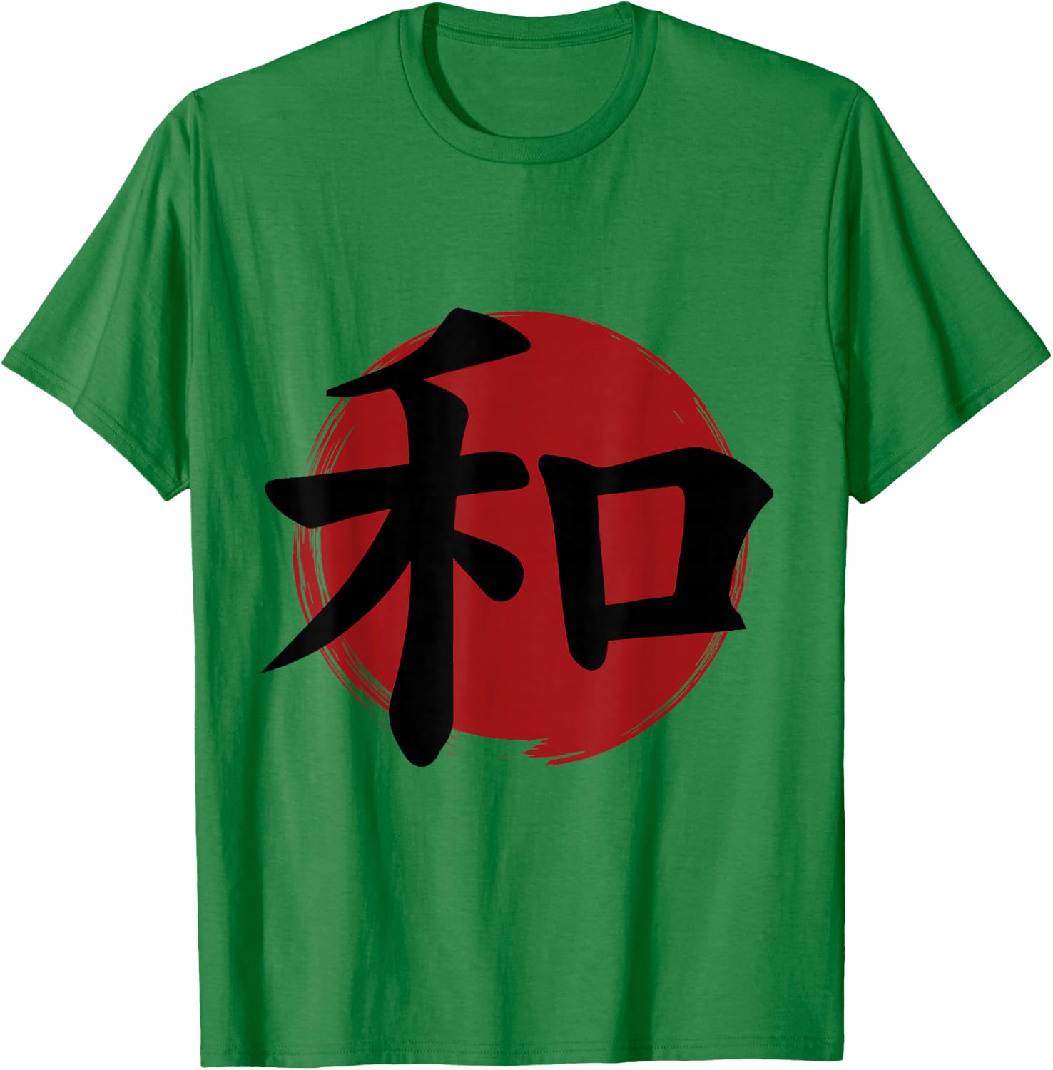 Peace Kanji Japanese Symbols Calligraphy T-Shirt - T-Shirt | Irish Green