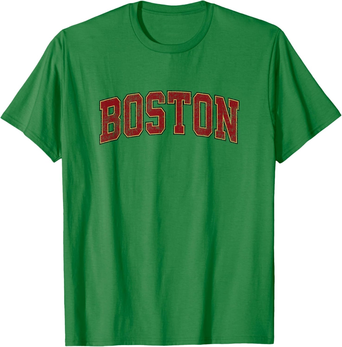 Boston Massachusetts MA Vintage Athletic Sports Design T-Shirt - T-Shirt | Irish Green