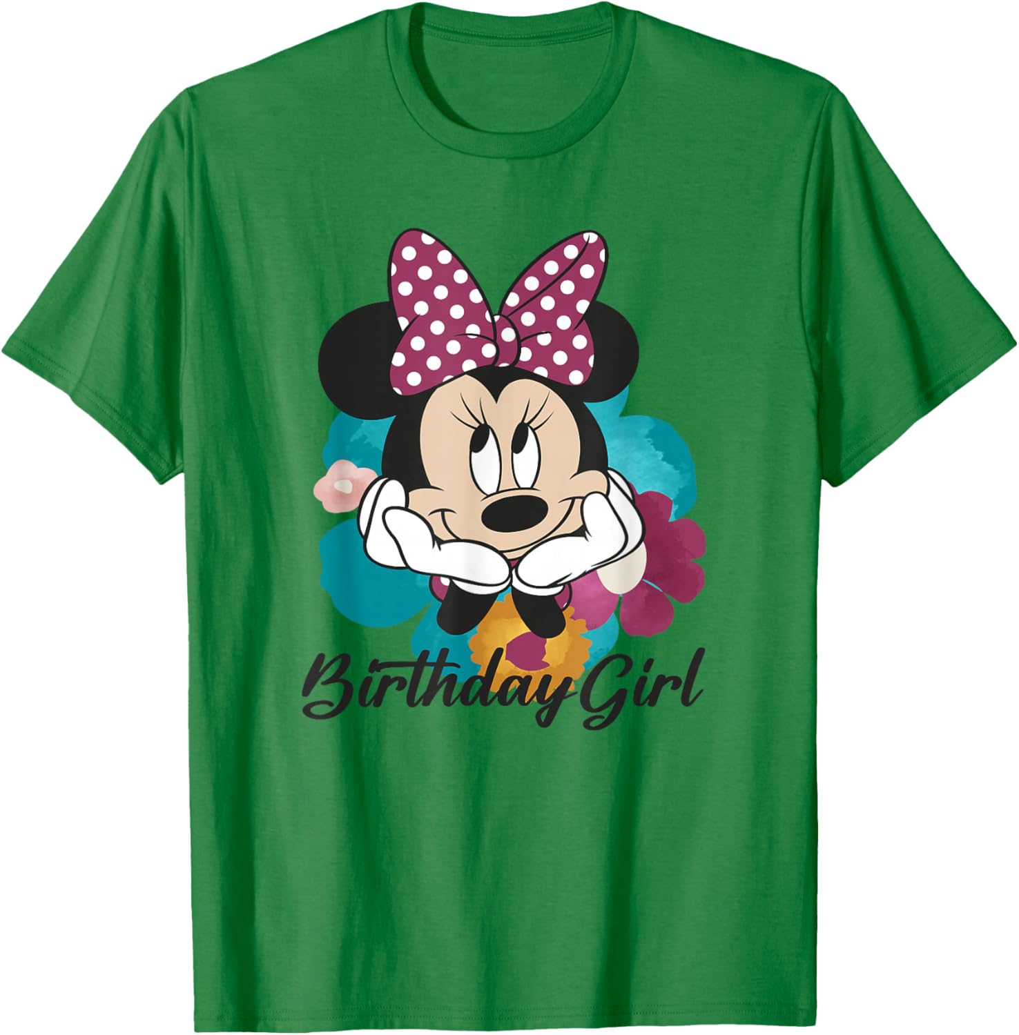 Disney Mickey and Friends Minnie Mouse Birthday Girl T-Shirt - T-Shirt | Irish Green