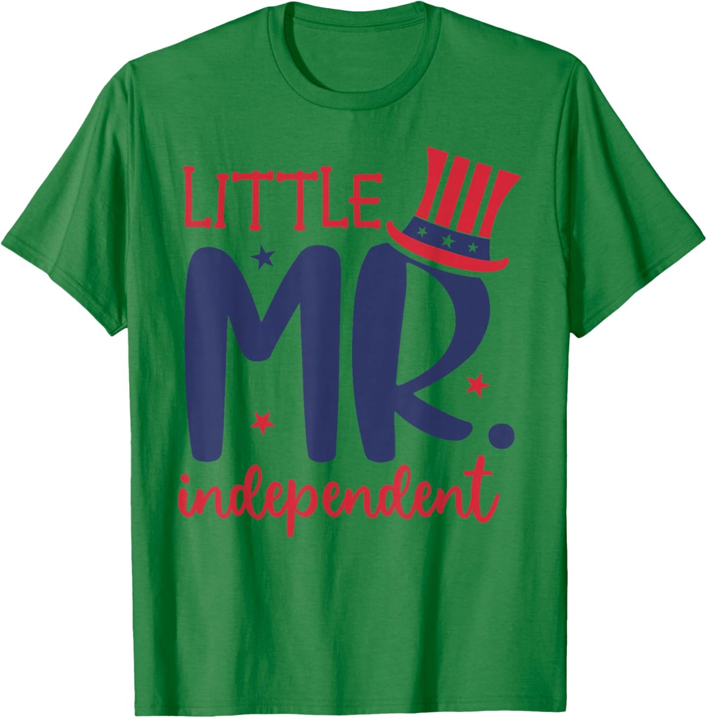 Little Mr. Independent Cute 4th of July Patriotic T-Shirt - T-Shirt | Irish Green