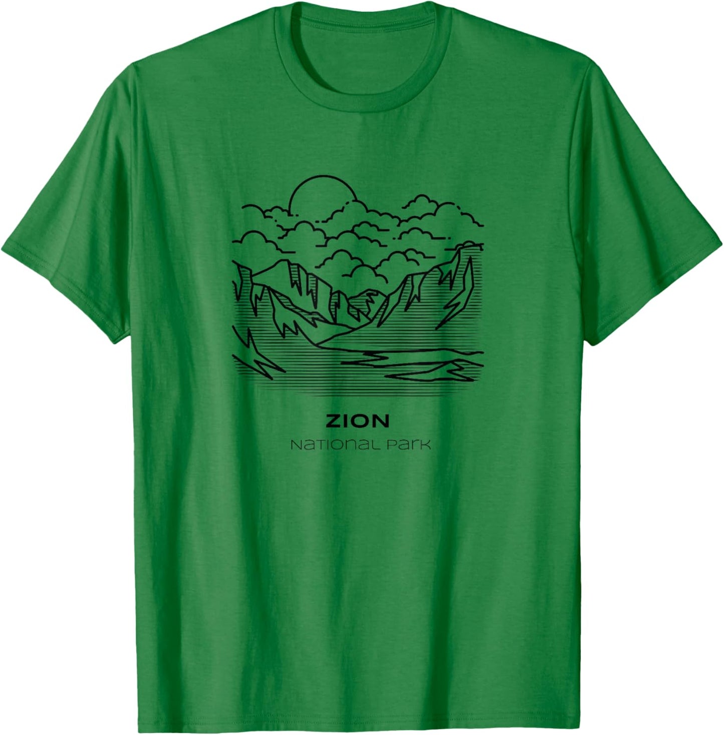 Vintage Zion National Park Hike T-Shirt - T-Shirt | Irish Green