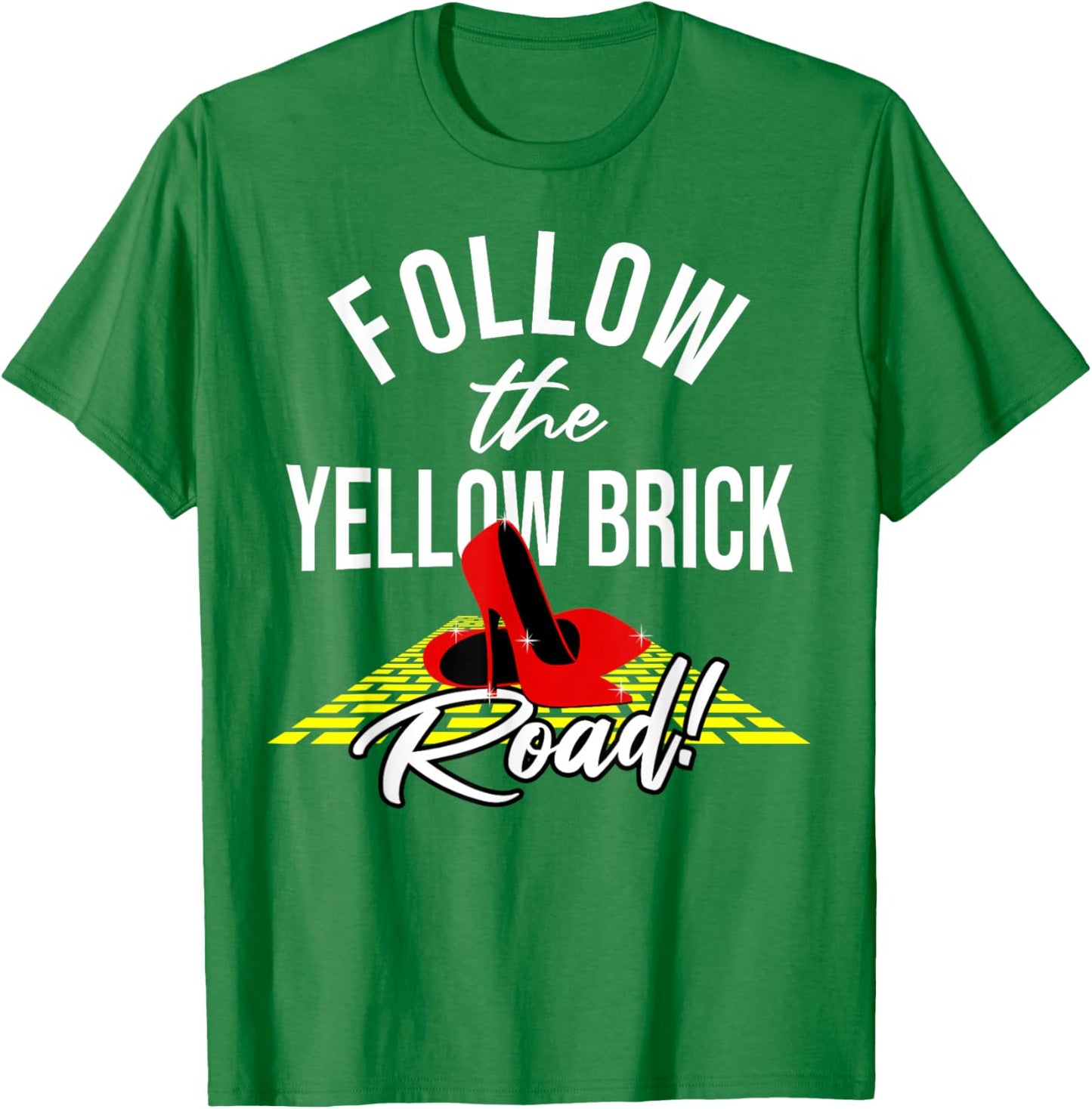 Dorothy and Friends Yellow Brick Road T-Shirt - T-Shirt | Irish Green