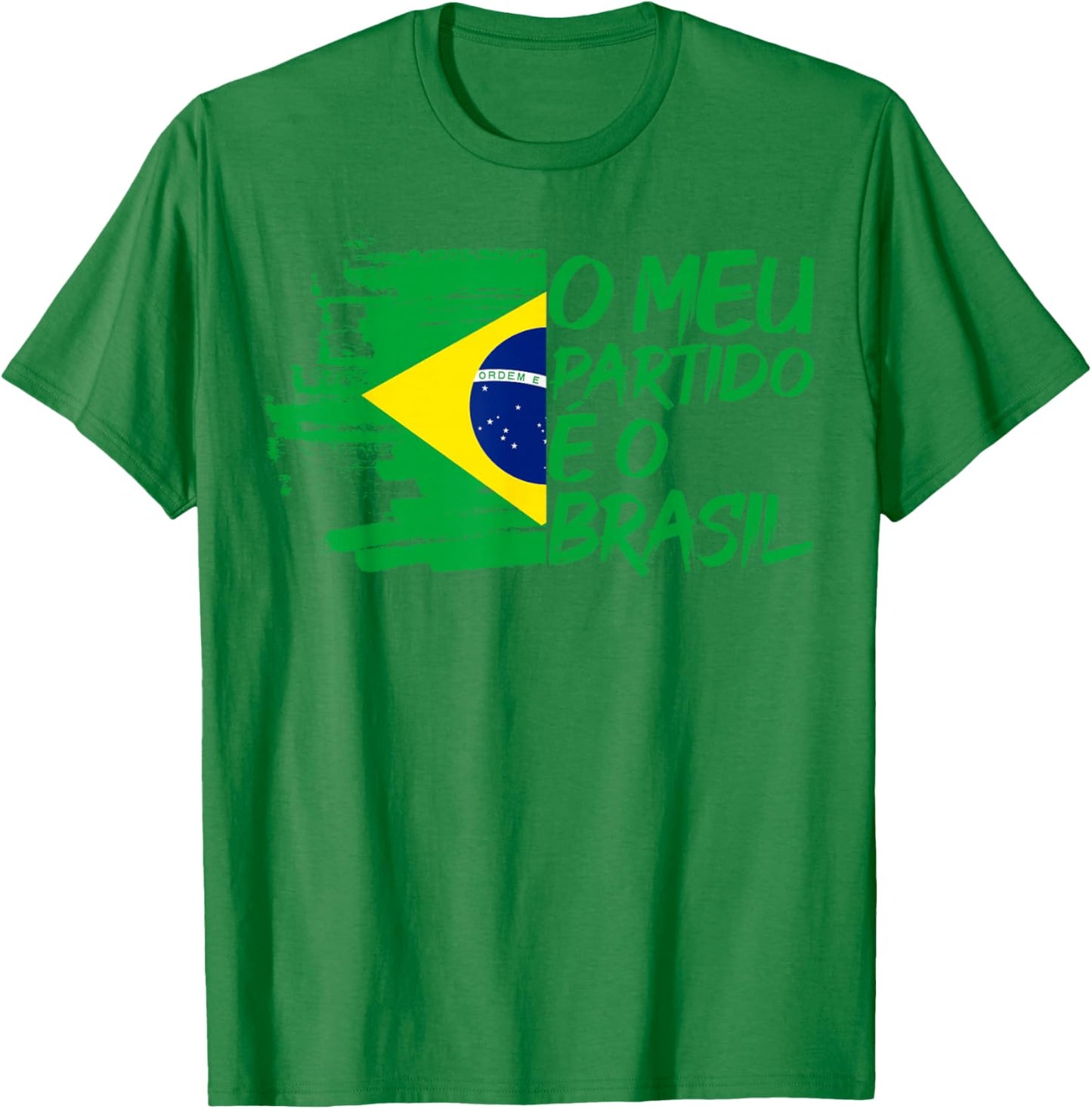 Meu Partido E O Brasil Flag Jair Bolsonaro Presidente 2026 T-Shirt - T-Shirt | Irish Green