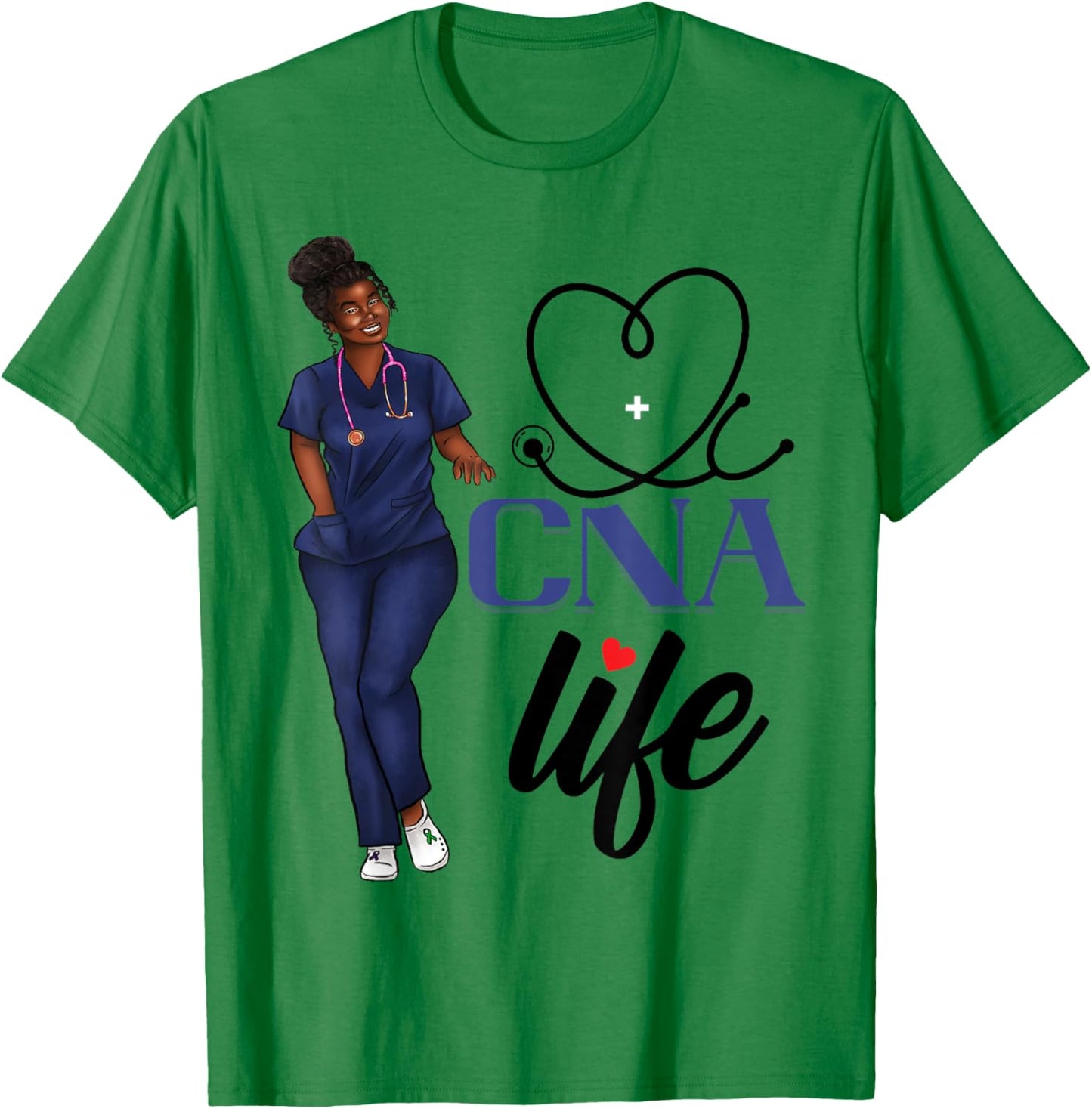 CNA Nurse Black History Month African American T-Shirt - T-Shirt | Irish Green