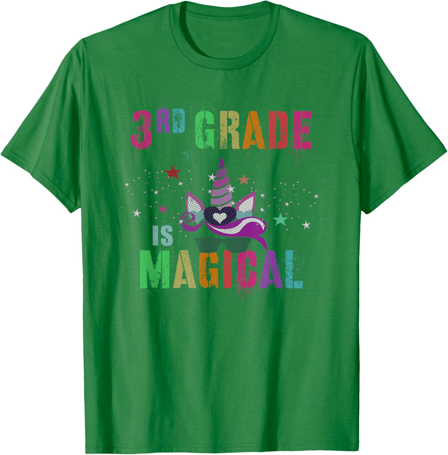 3rd Grader THIRD GRADE IS MAGICAL I'm Unicorn Kids Teacher T-Shirt - T-Shirt | Irish Green