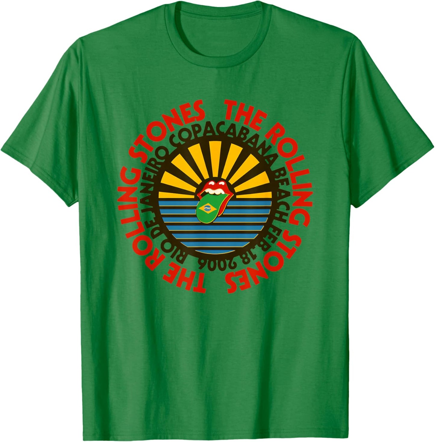 Official Rolling Stones Copacabana Beach T-Shirt - T-Shirt | Irish Green