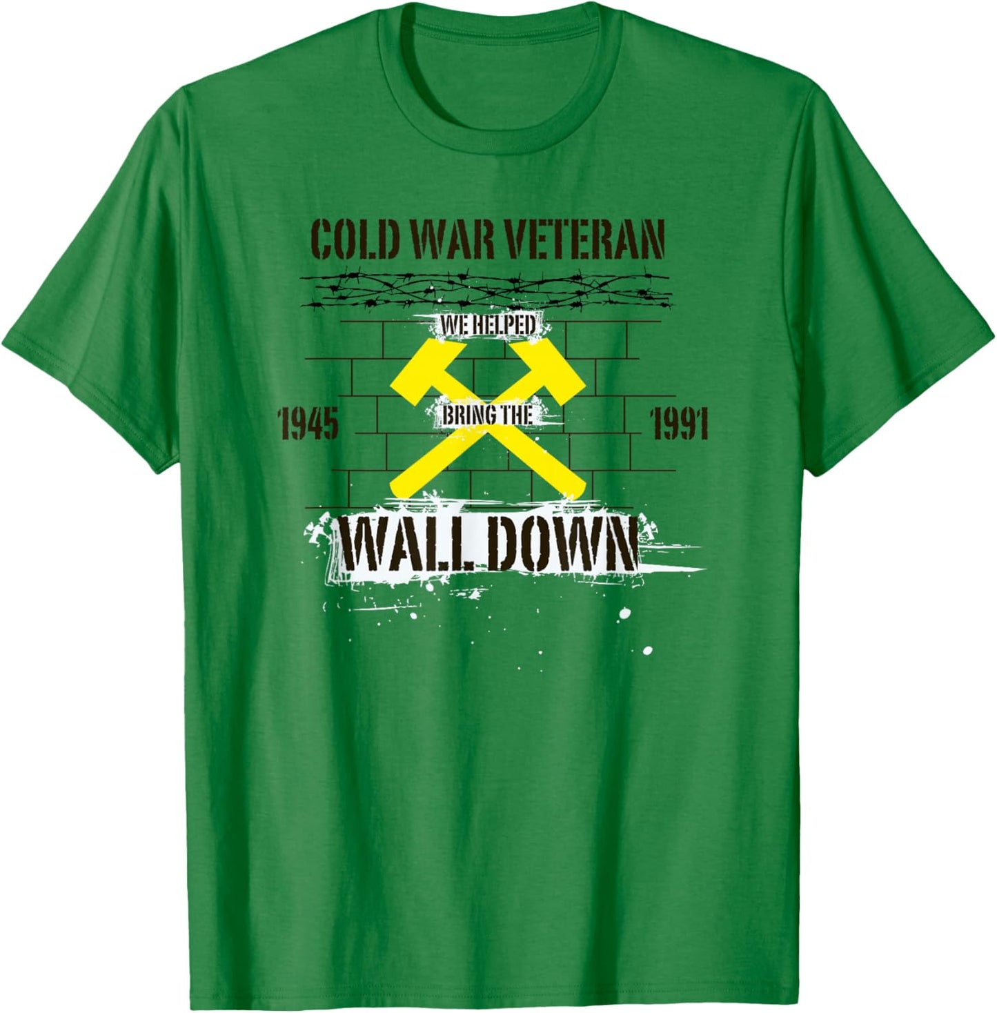 Cold War Veteran Wall Down T-Shirt - T-Shirt | Irish Green
