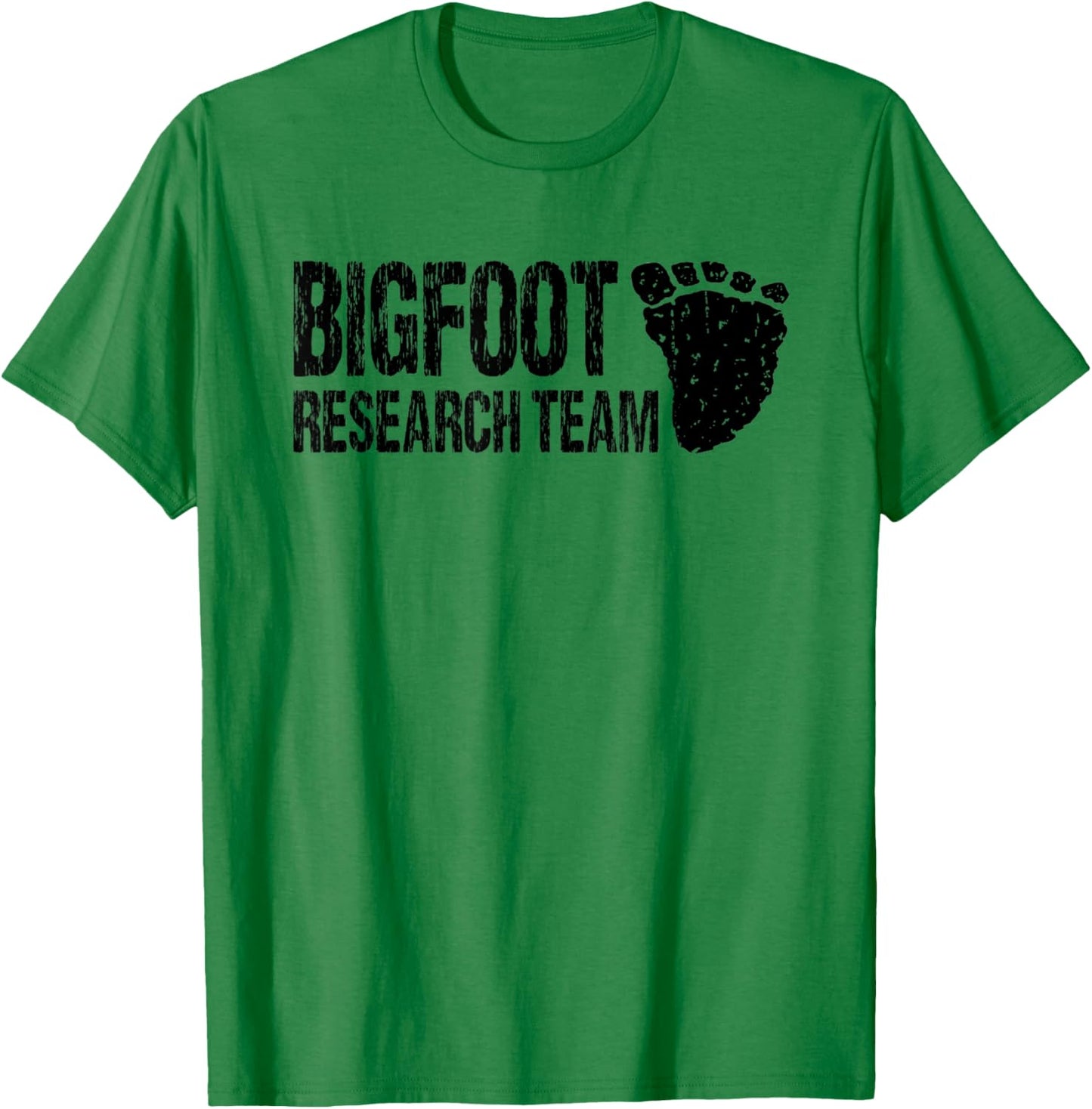 Bigfoot Research Team Retro Sasquatch Bigfoot Hunting Kit T-Shirt - T-Shirt | Irish Green