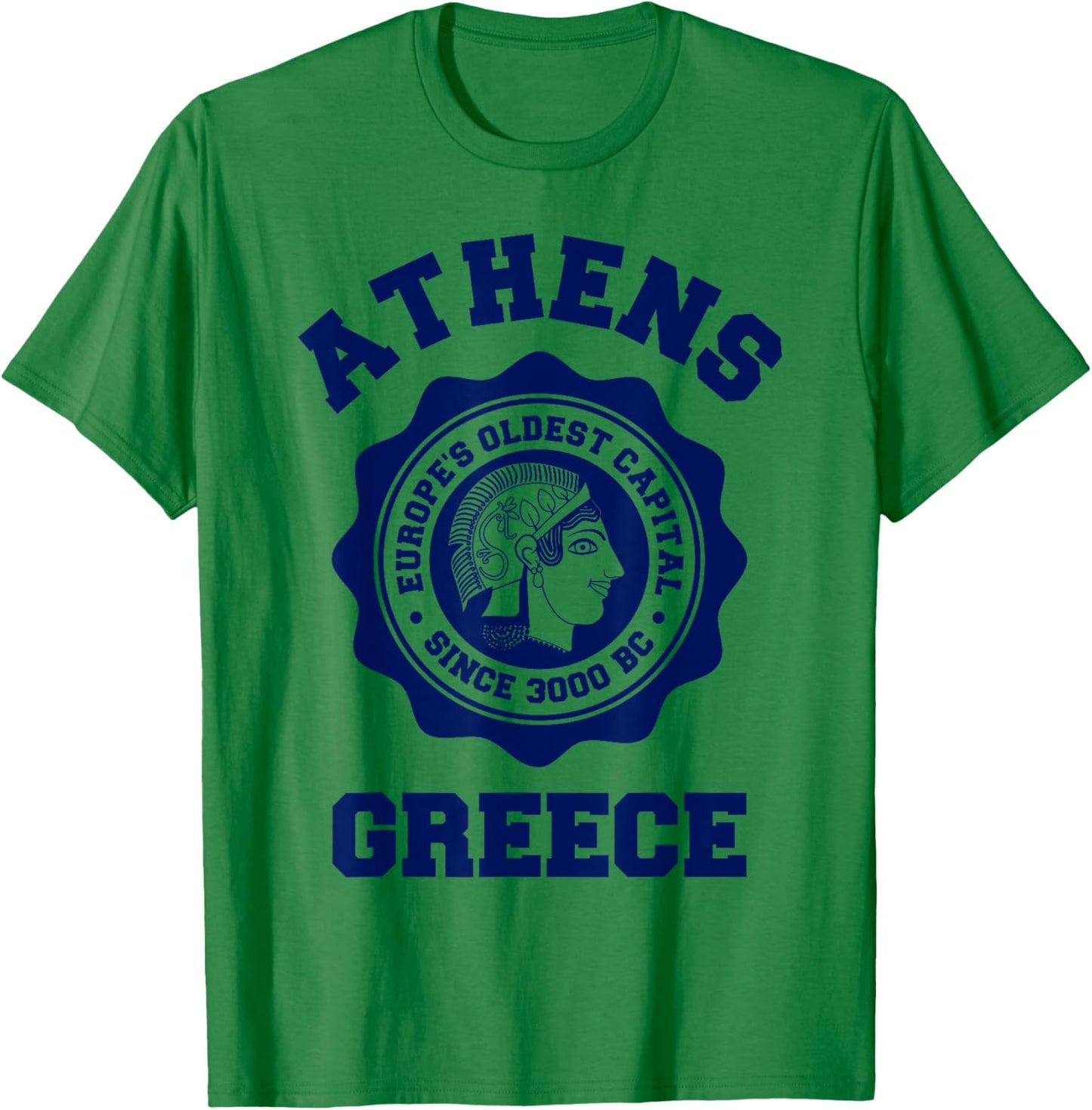 Athens, Greece: Athena from Ancient Greek Dekadrachm Coin T-Shirt - T-Shirt | Irish Green