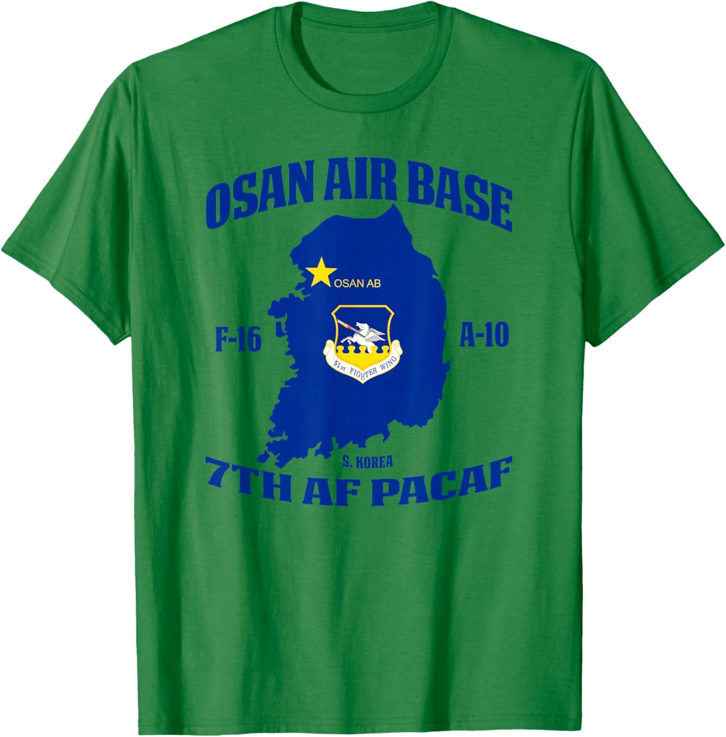 Osan Air Base 7th Af Pacaf T-Shirt - T-Shirt | Irish Green